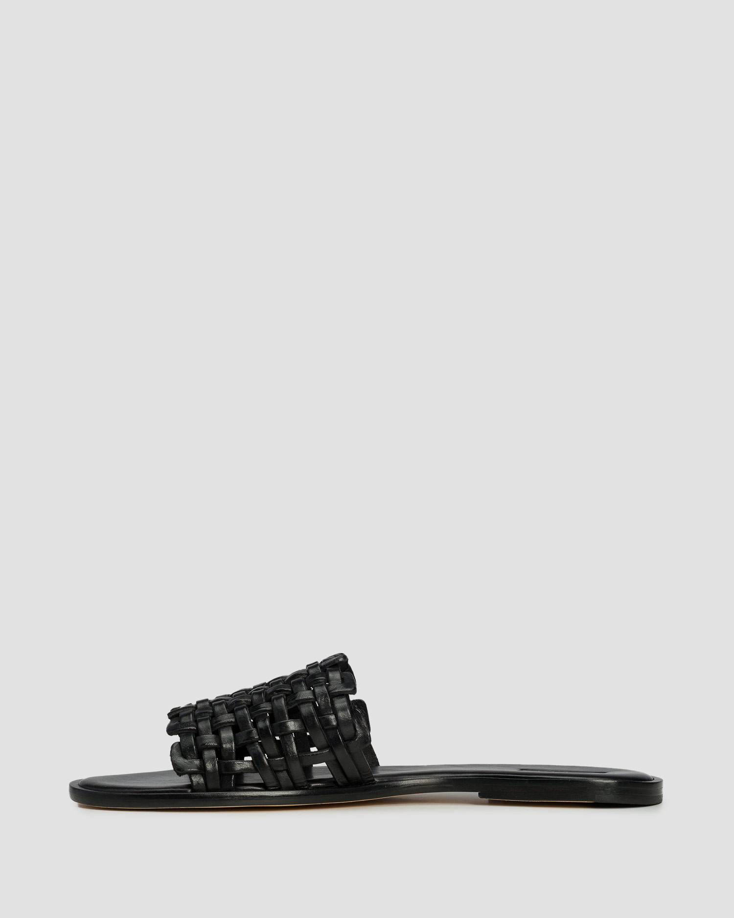 Women's leather sandals Dragon Diffusion Zig Zag black