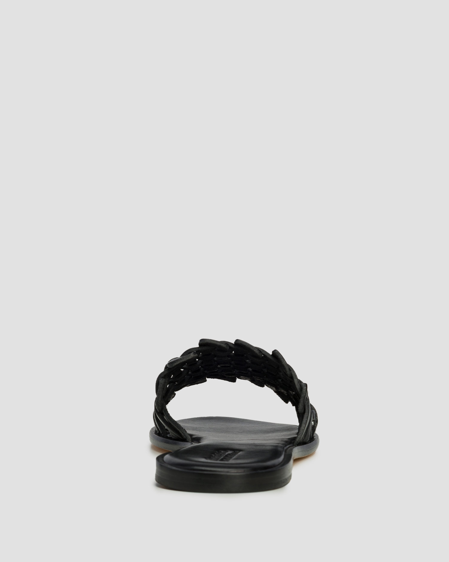 Women's leather sandals Dragon Diffusion Zig Zag black