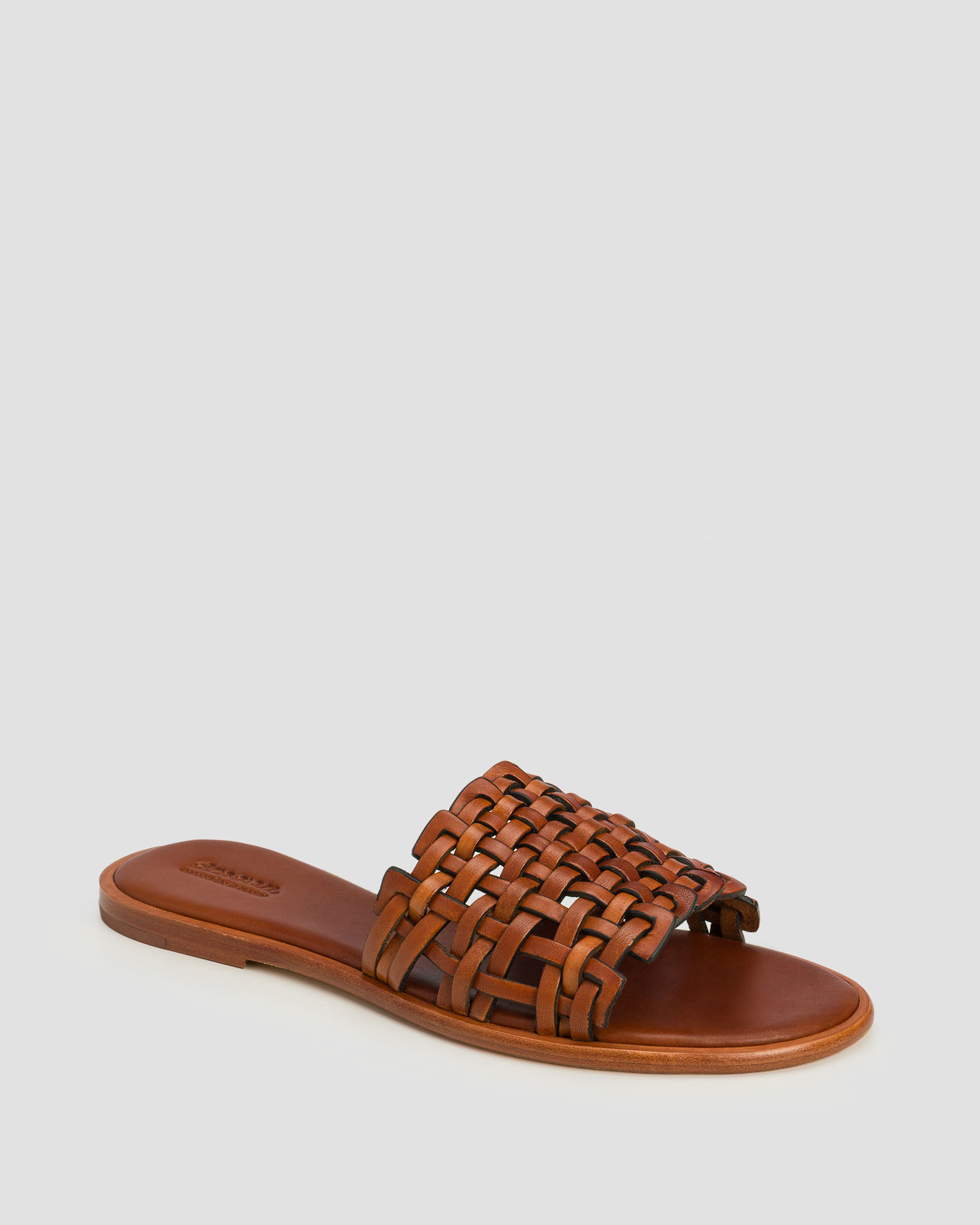 Women's leather sliders Dragon Diffusion Zig Zag Sandal
