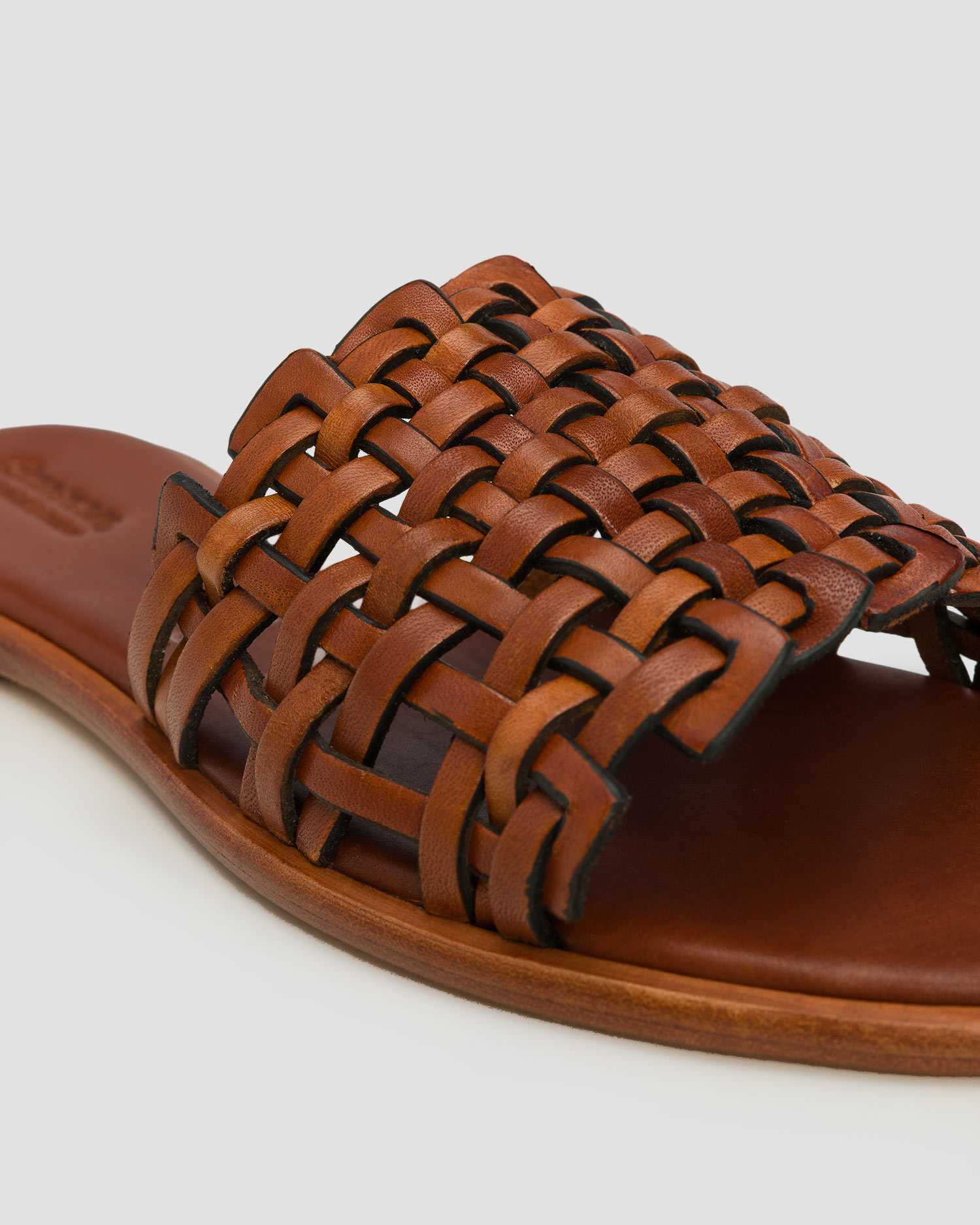 Women's leather sliders Dragon Diffusion Zig Zag Sandal