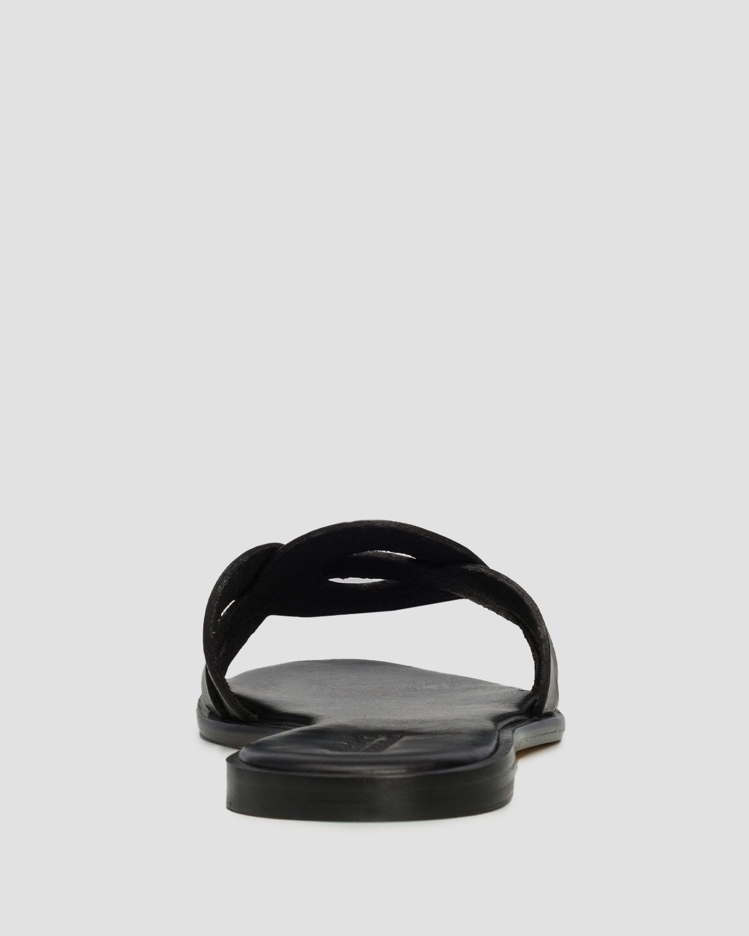 Women's leather sliders Dragon Diffusion Big Ring black