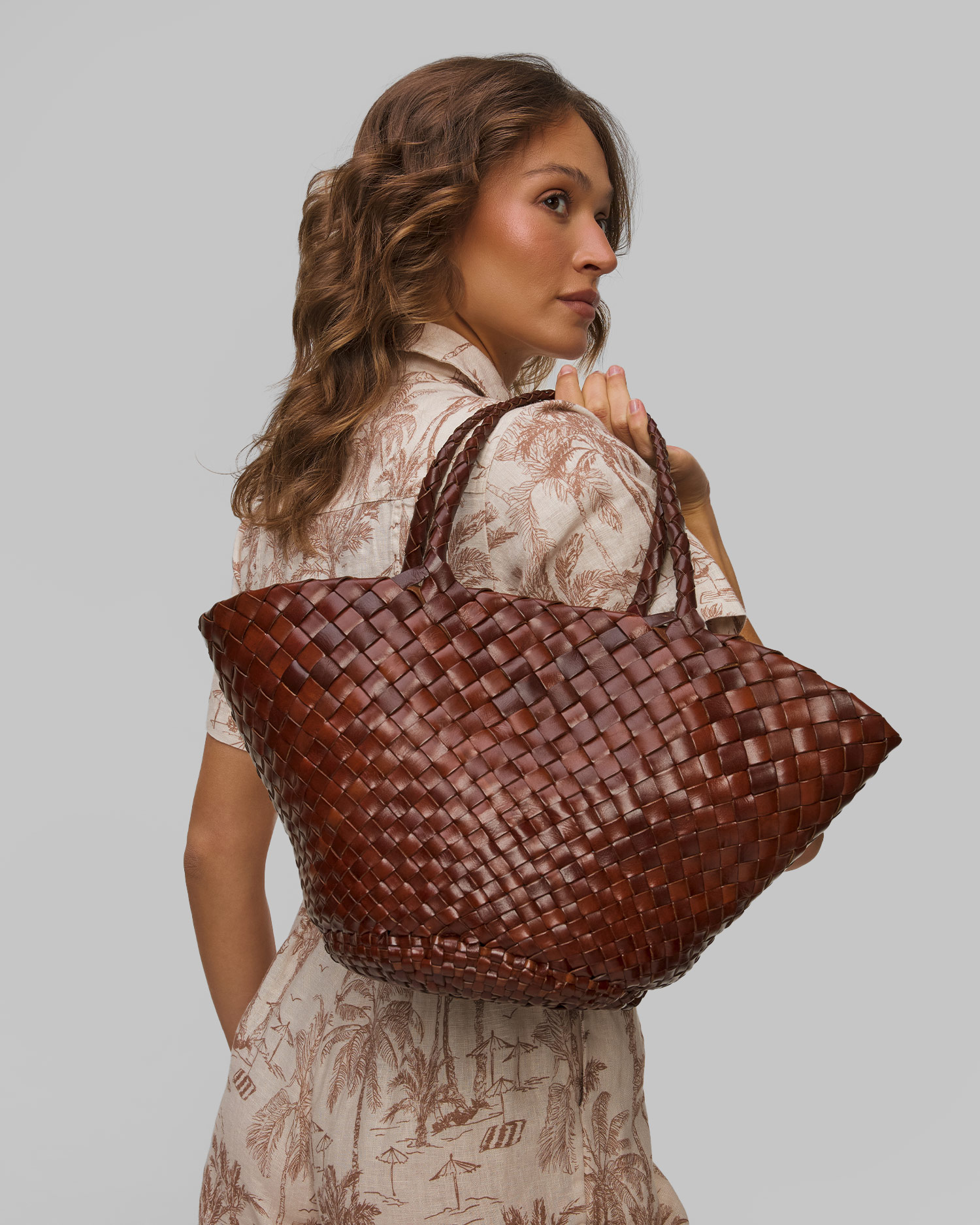 Borsa intrecciata in pelle Dragon Diffusion Egola