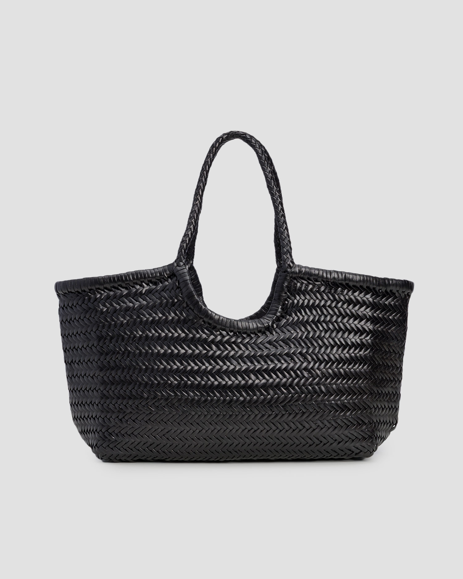 Cestino in pelle Dragon Diffusion Nantucket Basket Big nero