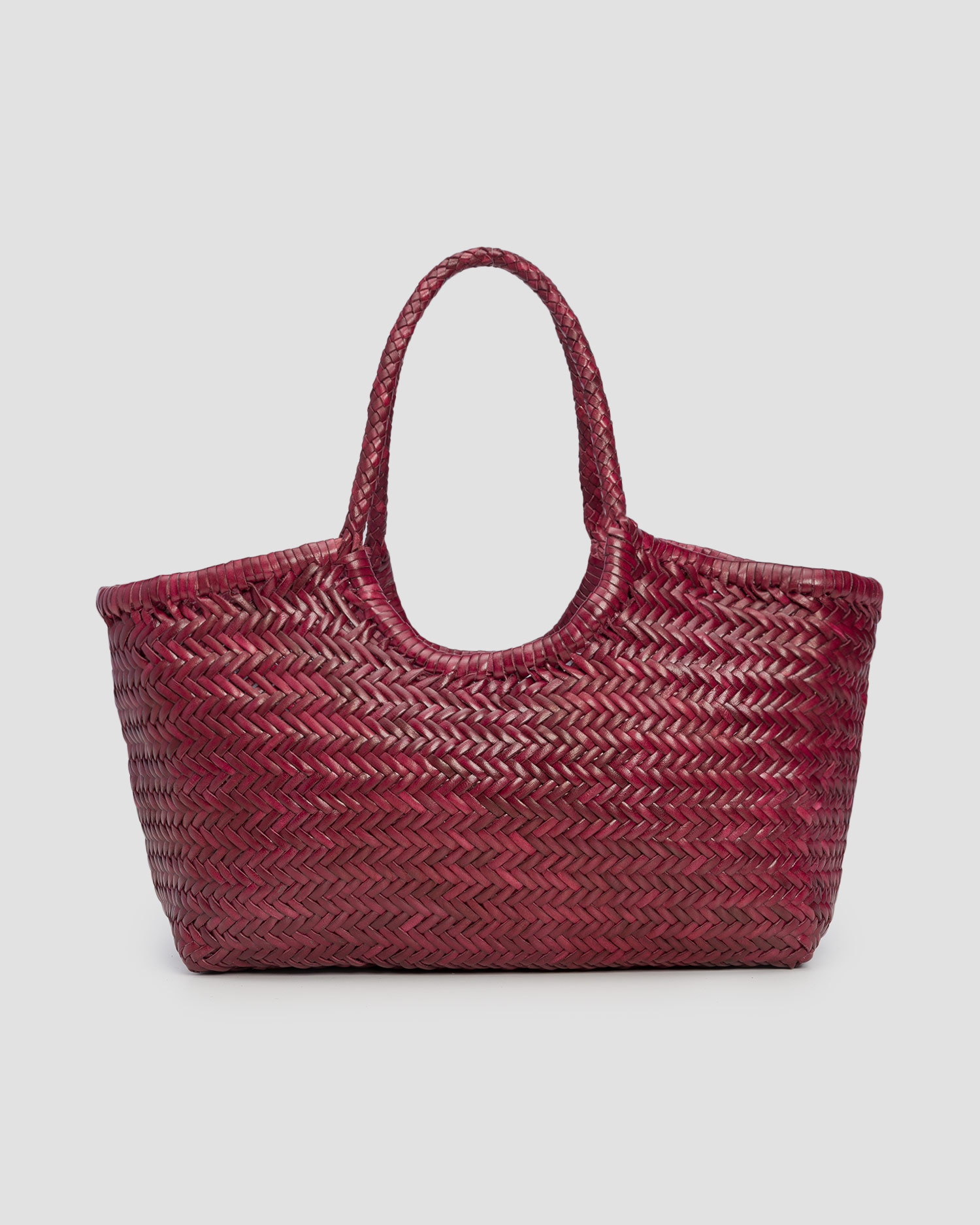 Cestino in pelle Dragon Diffusion Nantucket Basket Big bordeaux