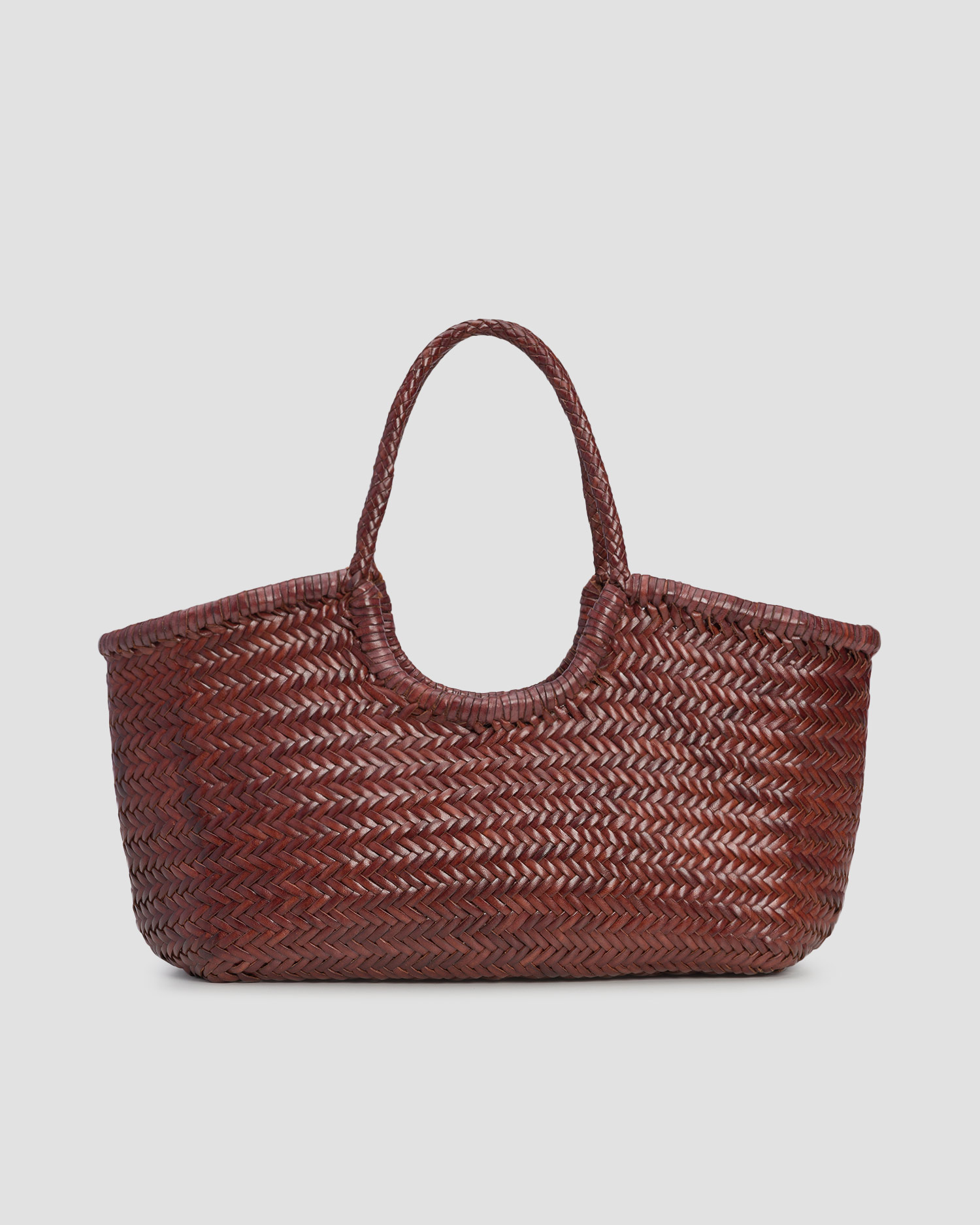 Cestino in pelle Dragon Diffusion Nantucket Basket Big marrone