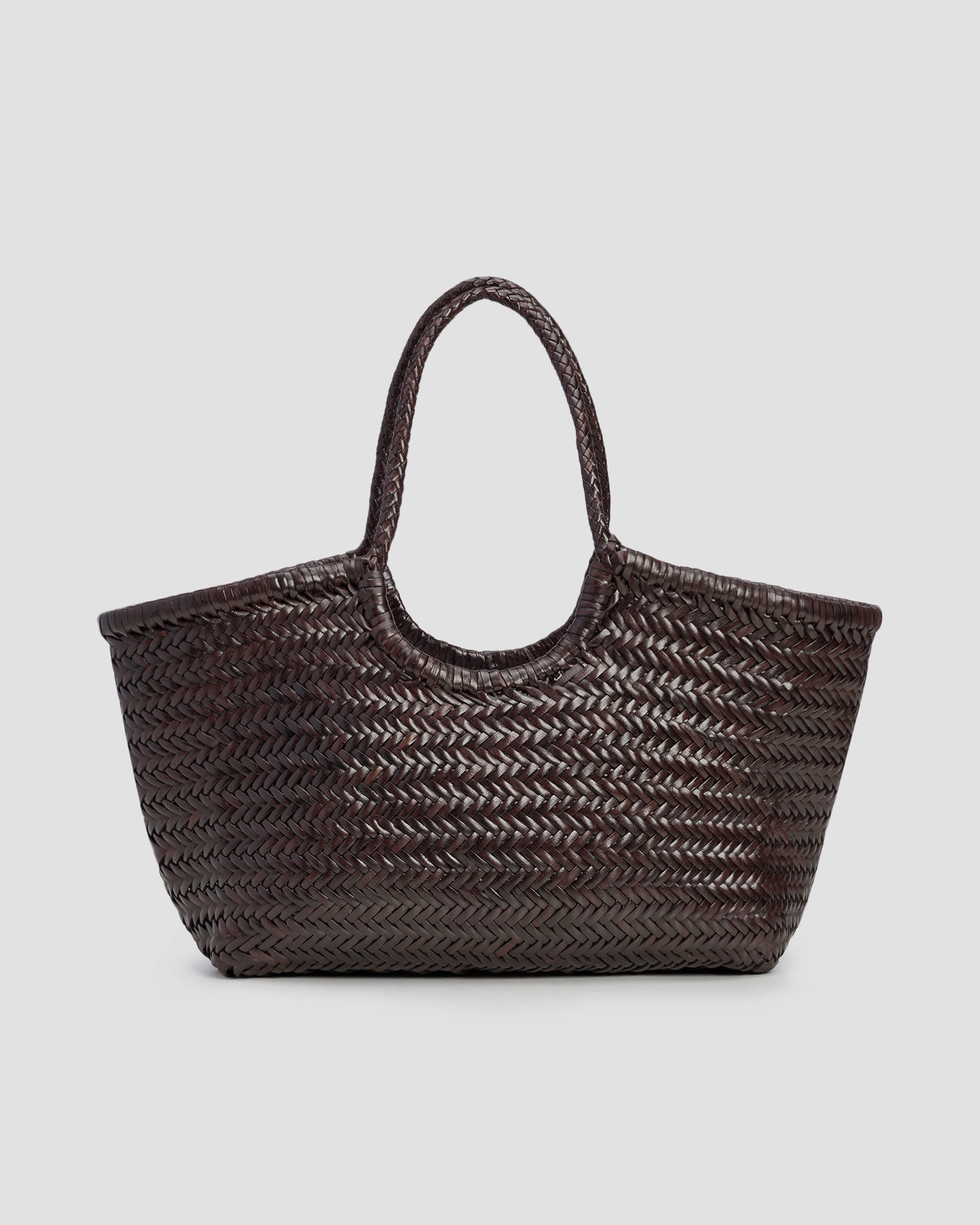 Cestino in pelle Dragon Diffusion Nantucket Basket Big marrone