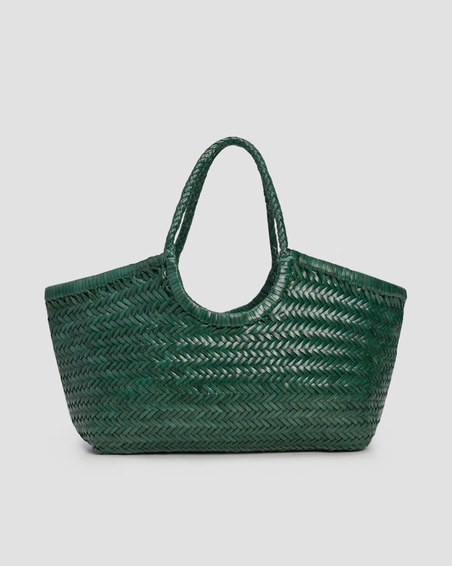 Cestino in pelle Dragon Diffusion Nantucket Basket Big verde