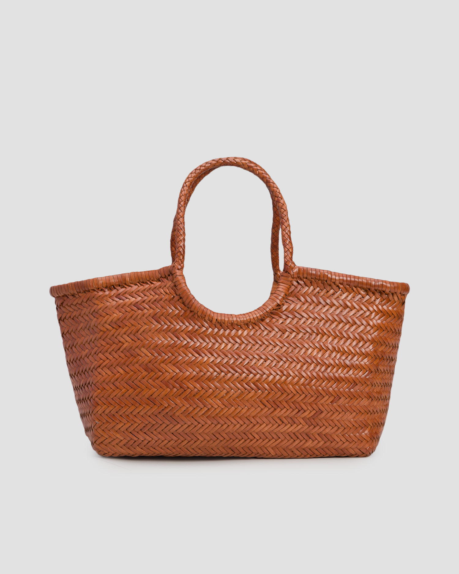 Cestino in pelle Dragon Diffusion Nantucket Basket Big marrone