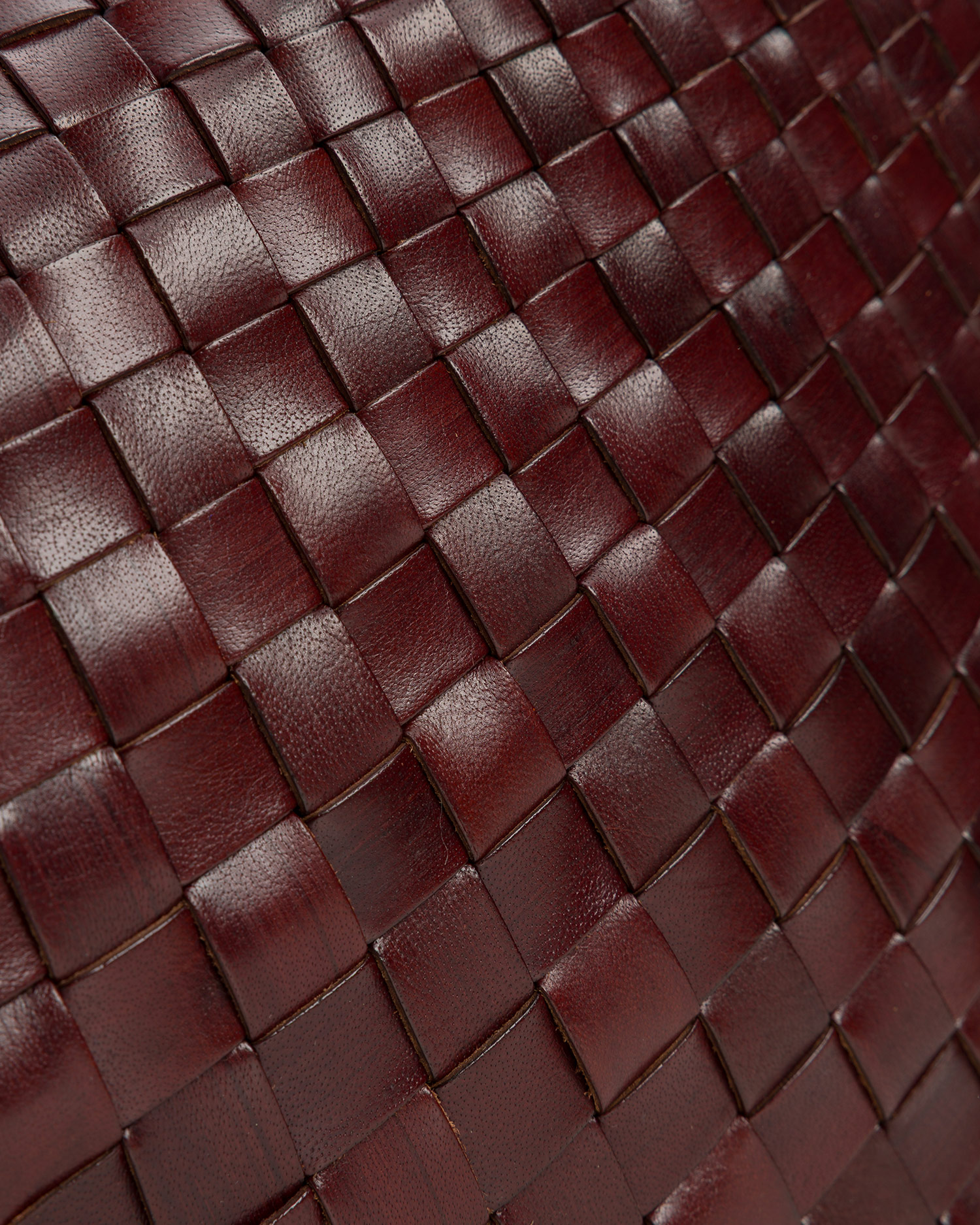 Sac en cuir tressé marron Dragon Diffusion Santa Croce Big