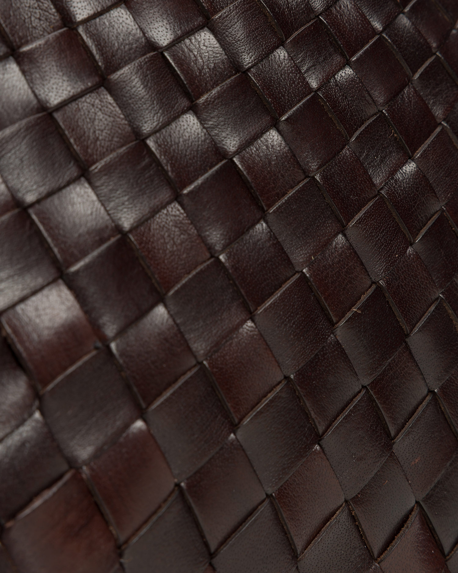 Sac en cuir tressé marron Dragon Diffusion Santa Croce Big