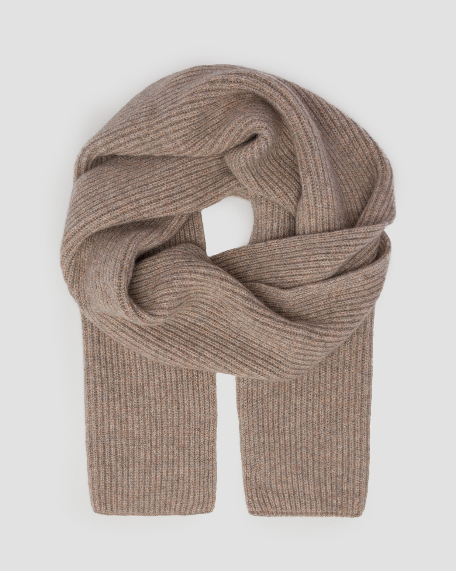 Kašmírová šála Johnstons of Elgin v Hnědém Barevném Odstínu