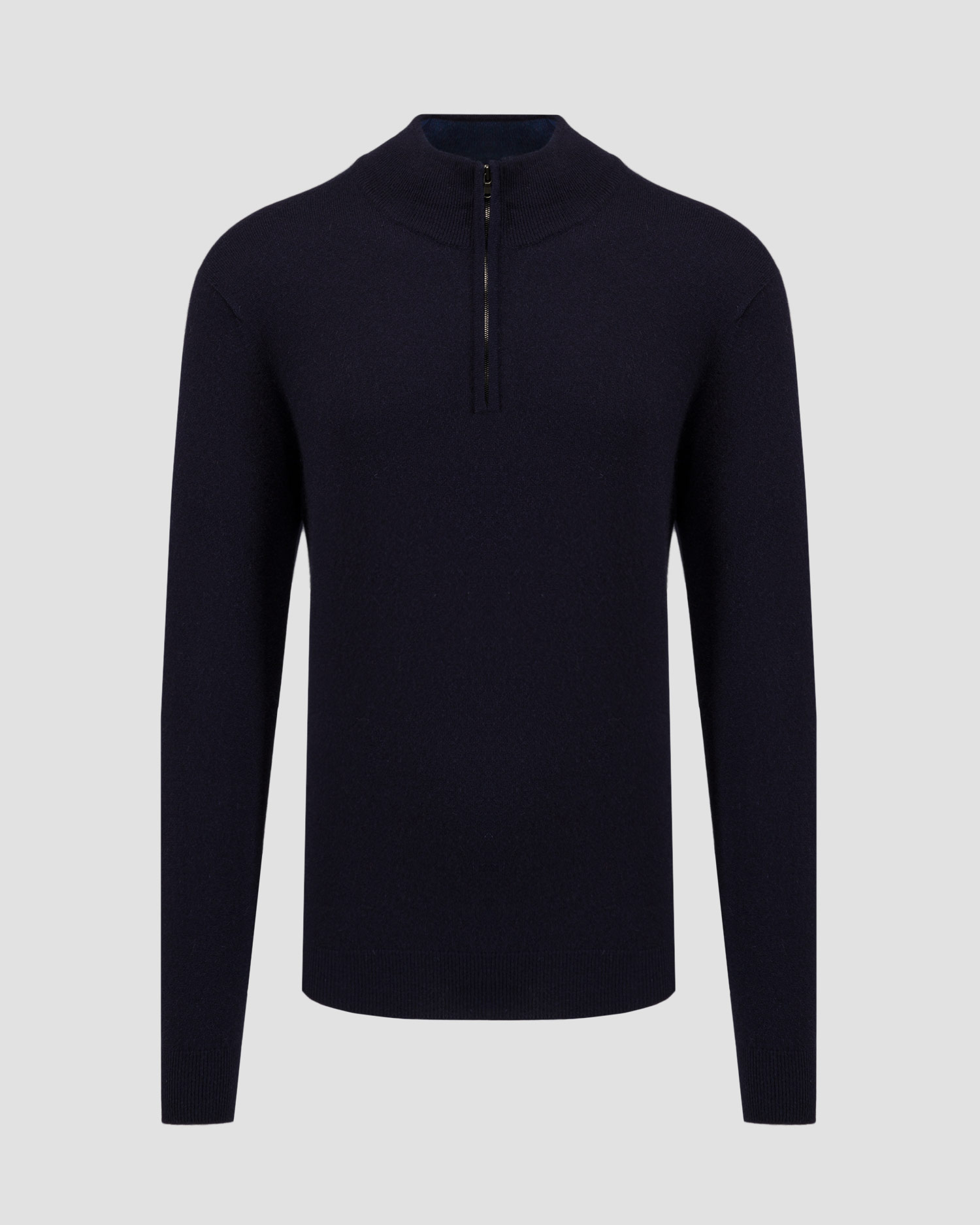 Maglione blu scuro in cashmere da uomo Johnstons of Elgin, Colore/Disegno: Granatowy