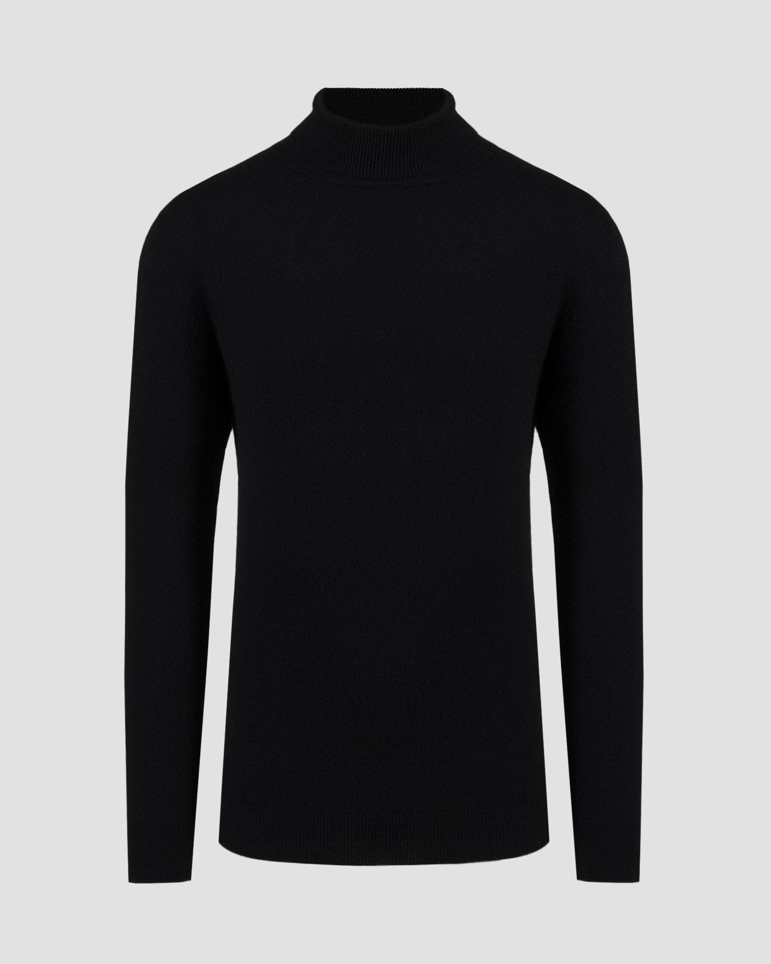Johnstons of Elgin Herren-Rollkragenpullover aus Kaschmir in Schwarz