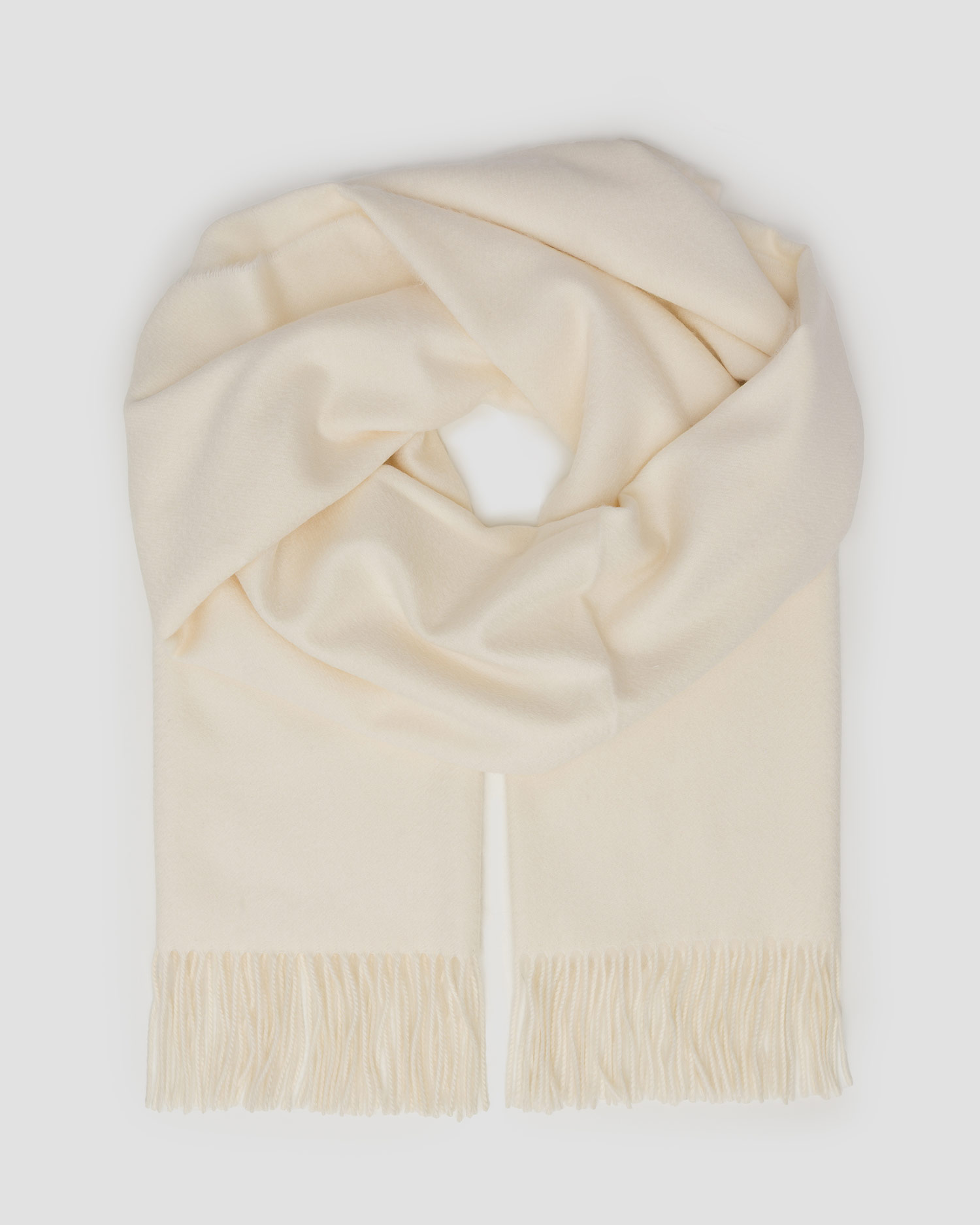 White cashmere scarf Johnstons of Elgin