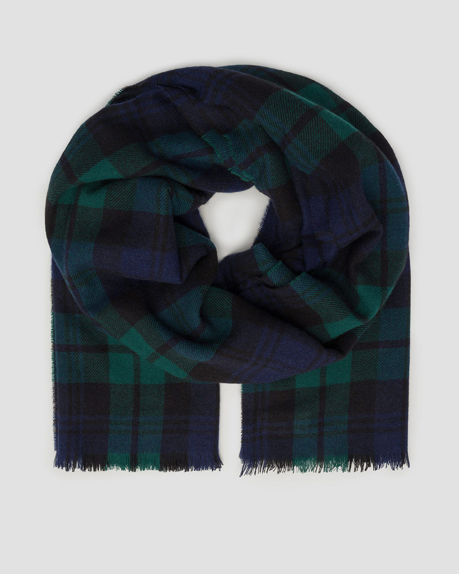 Cashmere check scarf Johnstons of Elgin