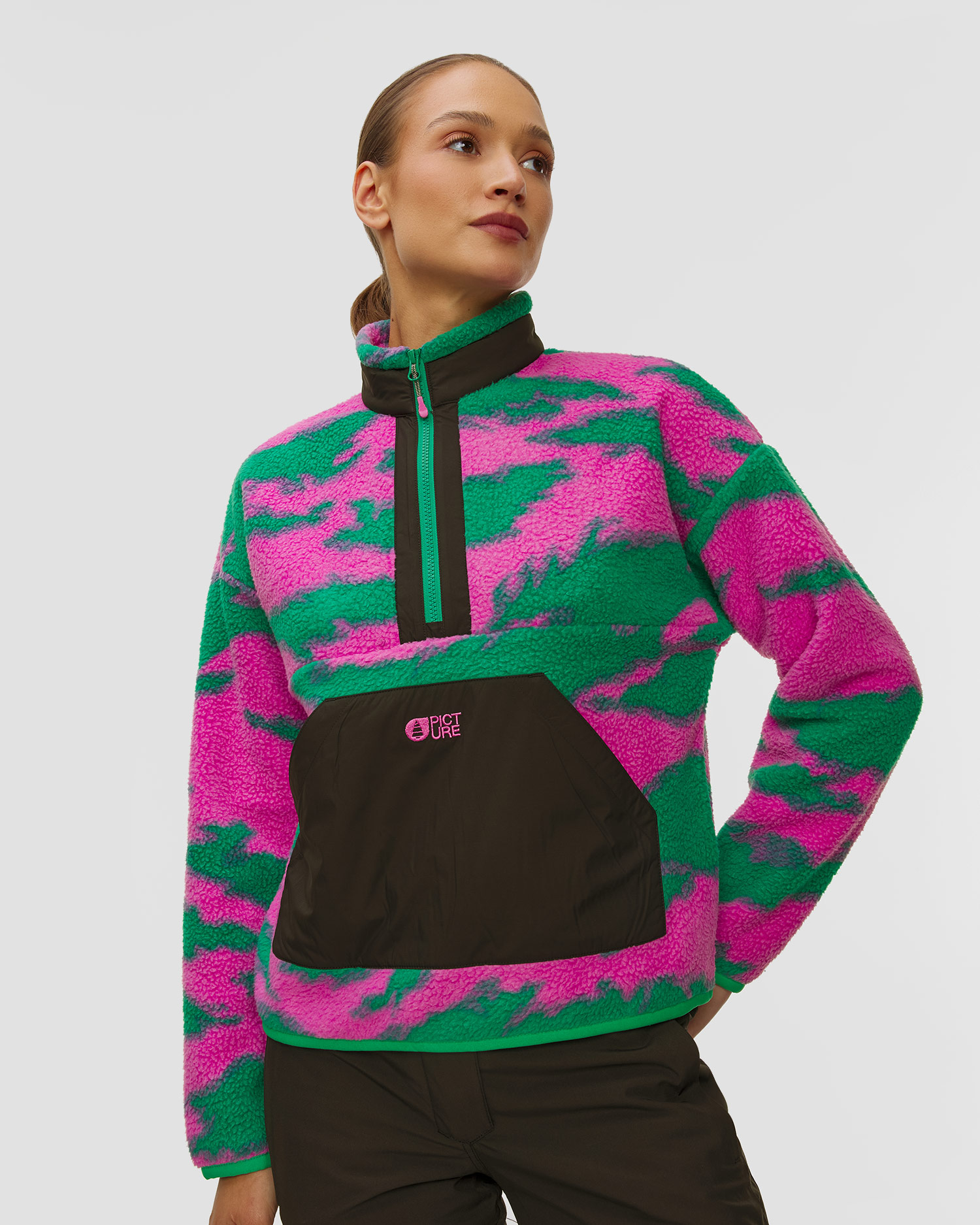 Dámská termo mikina Picture Organic Clothing Zelkova Printed 1/4 Zip