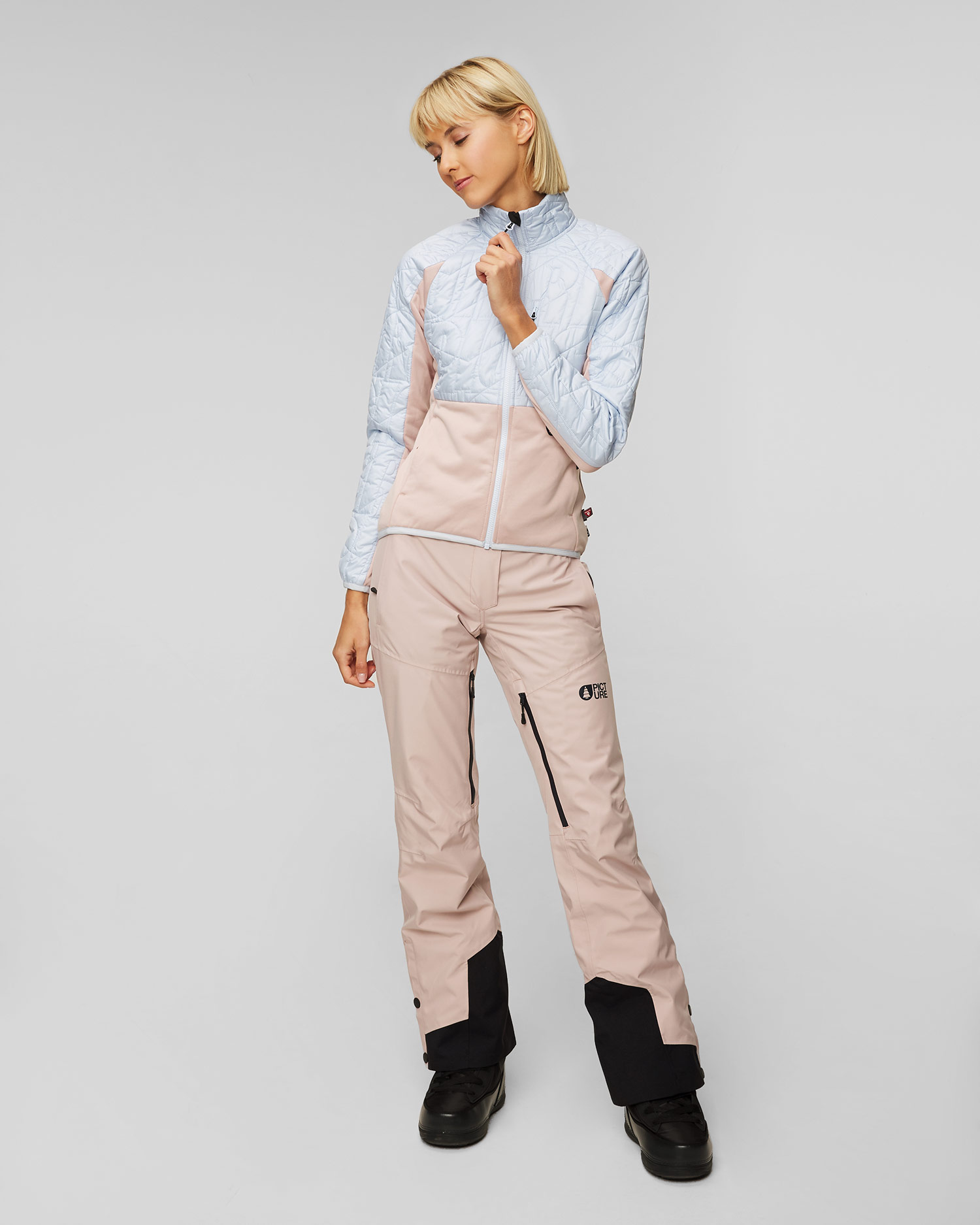 Women's blue and beige Picture Organic Clothing Tehanie Primaloft hybrid jacket