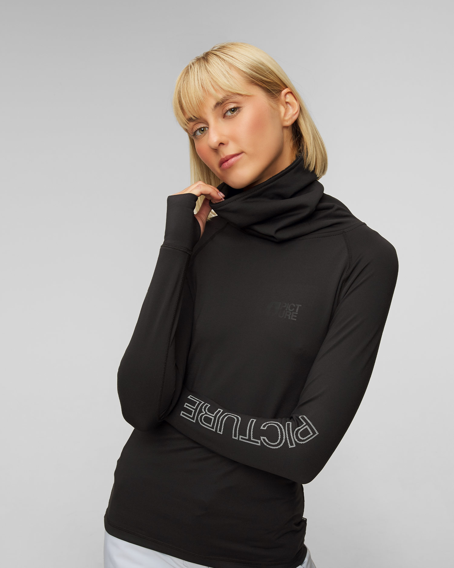 Women's black thermal sweatshirt Picture Organic Clothing Pagaya