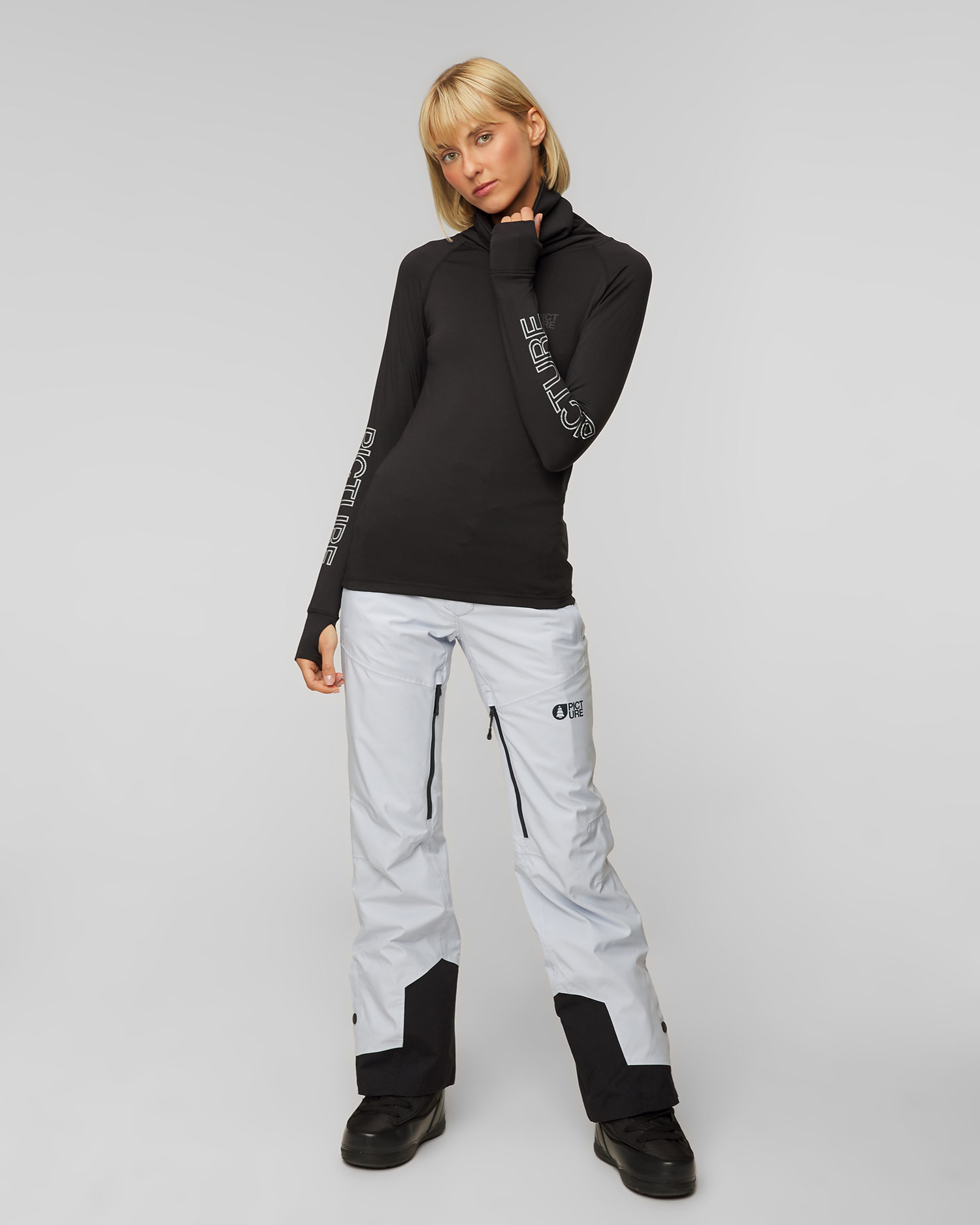 Women's black thermal sweatshirt Picture Organic Clothing Pagaya