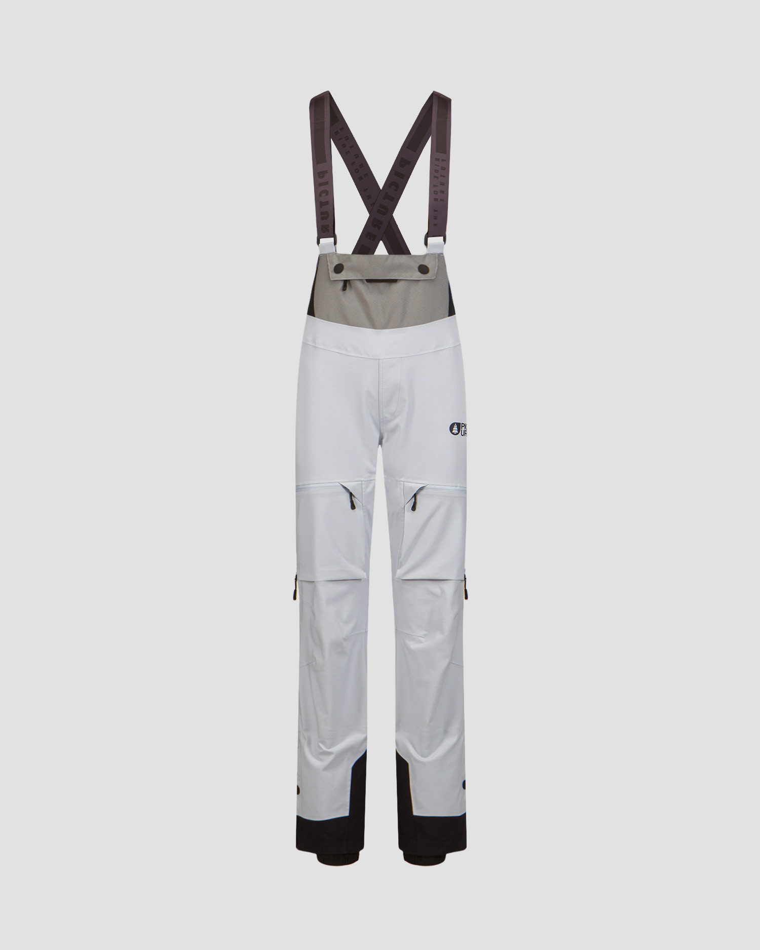 Women's blue hardshell ski trousers Picture Organic Clothing Aeron 3L BIB 20/20