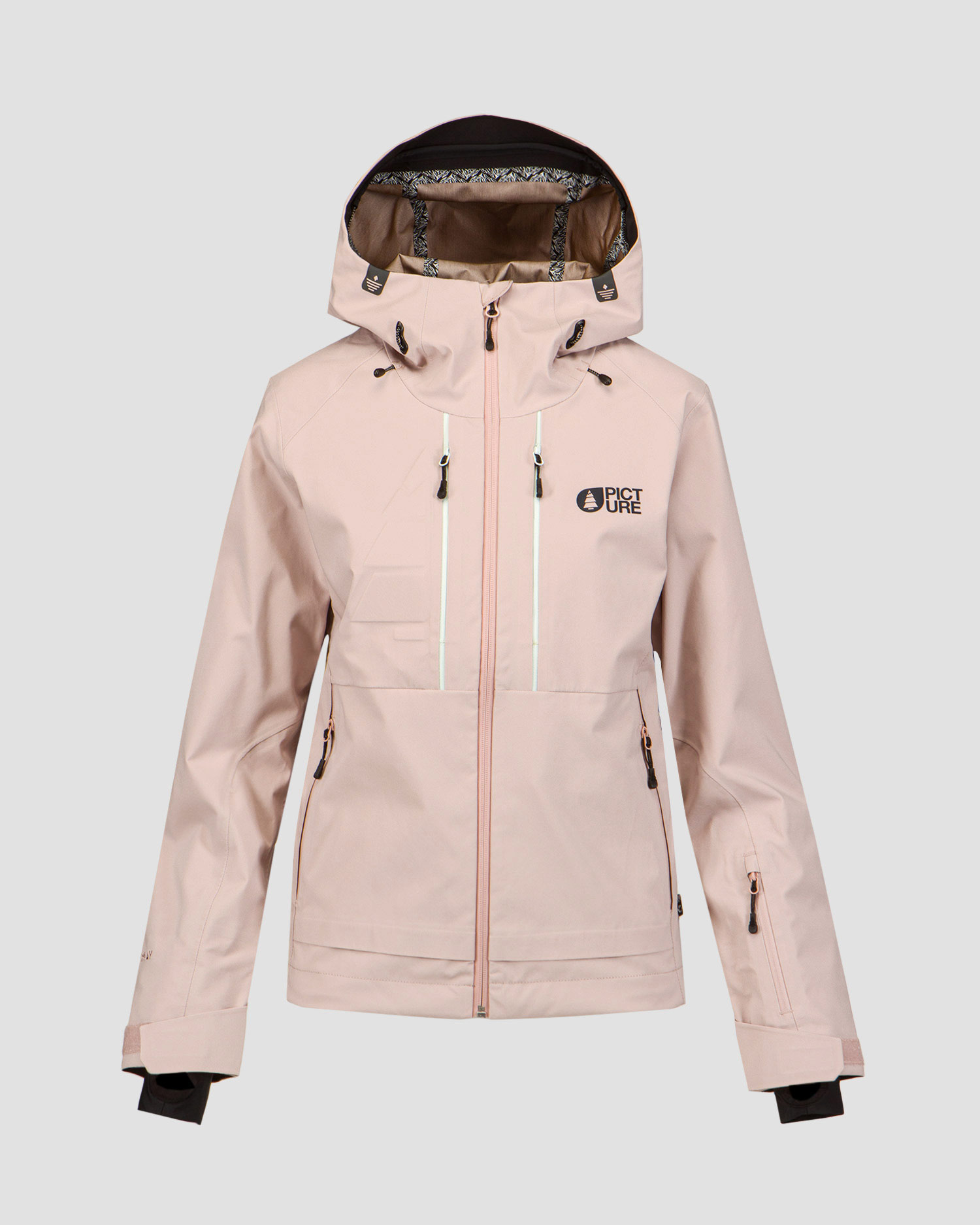 Women's beige hardshell ski jacket Picture Organic Clothing Aeron 3L 20/20