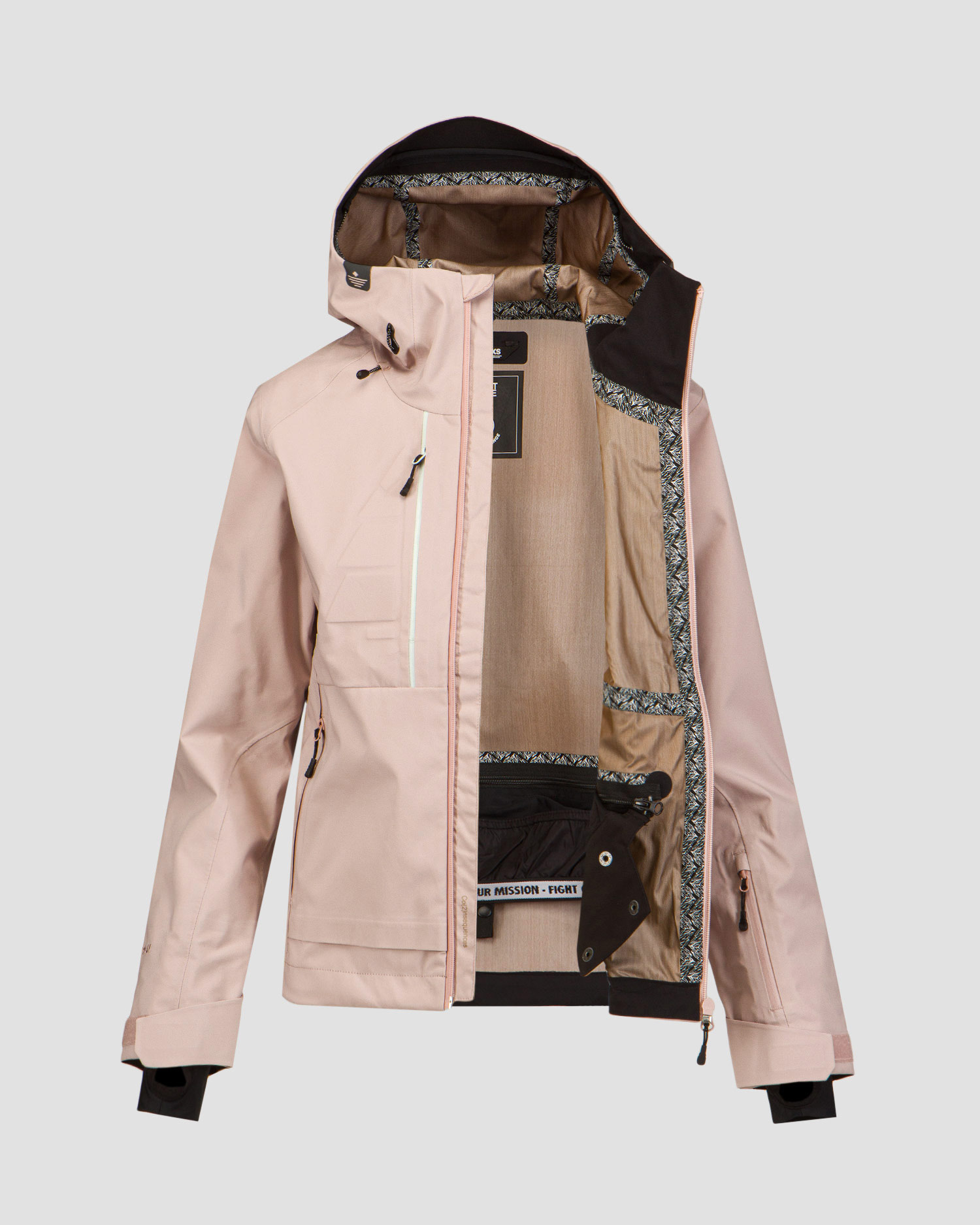 Dámska béžová lyžiarska hardshellová bunda Picture Organic Clothing Aeron 3L 20/20