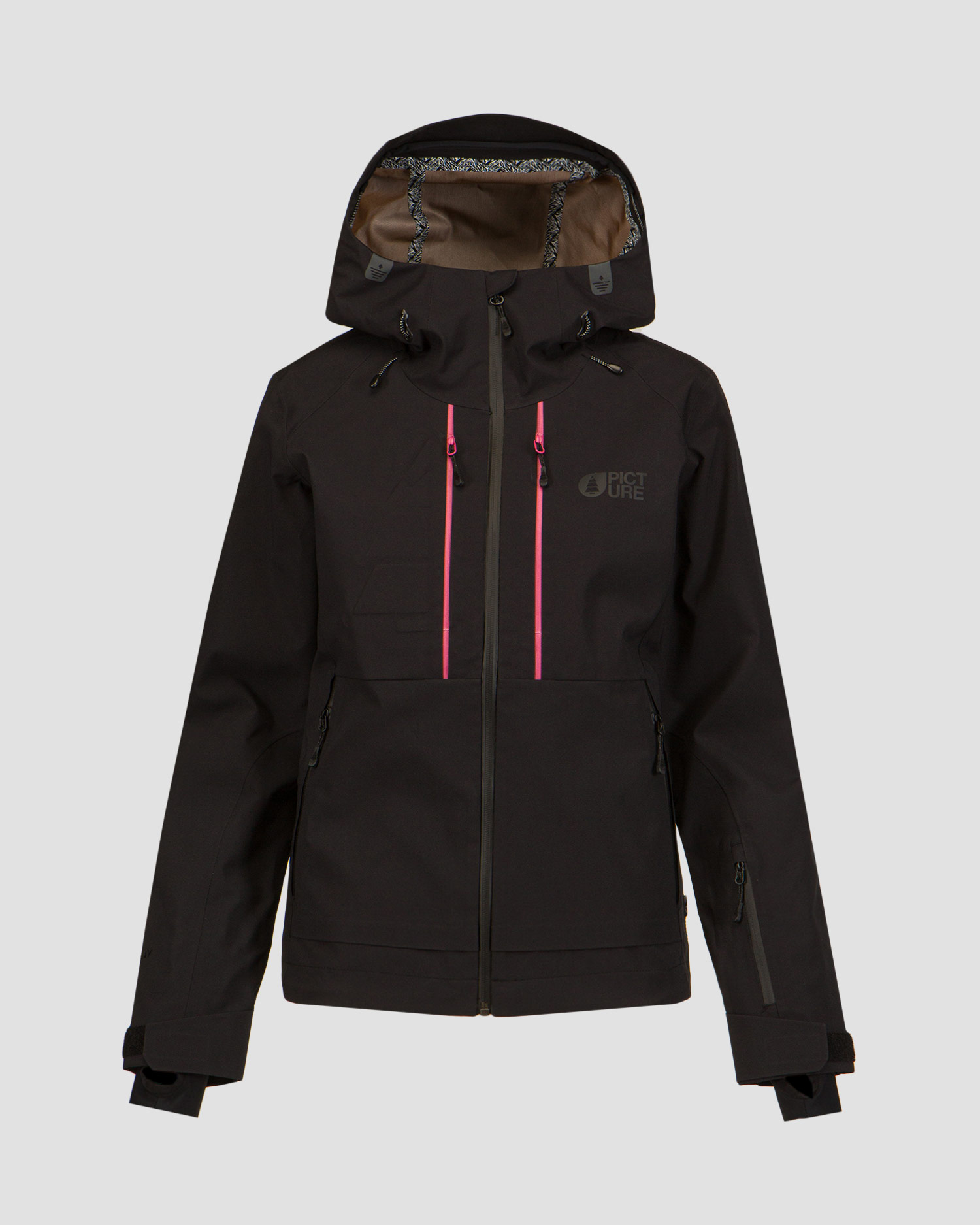 Women's black hardshell ski jacket Picture Organic Clothing Aeron 3L 20/20
