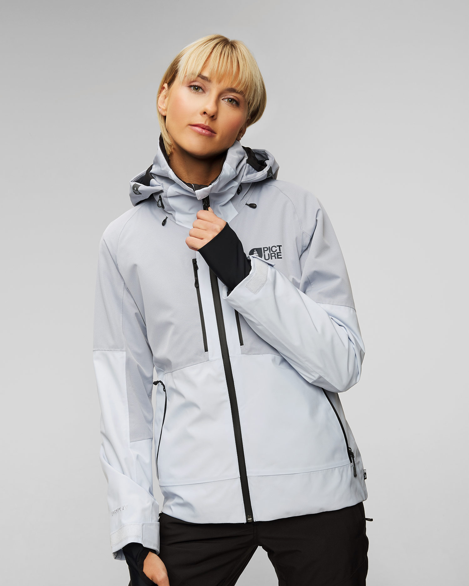 Women's blue ski jacket Picture Organic Clothing Sygna 20/20