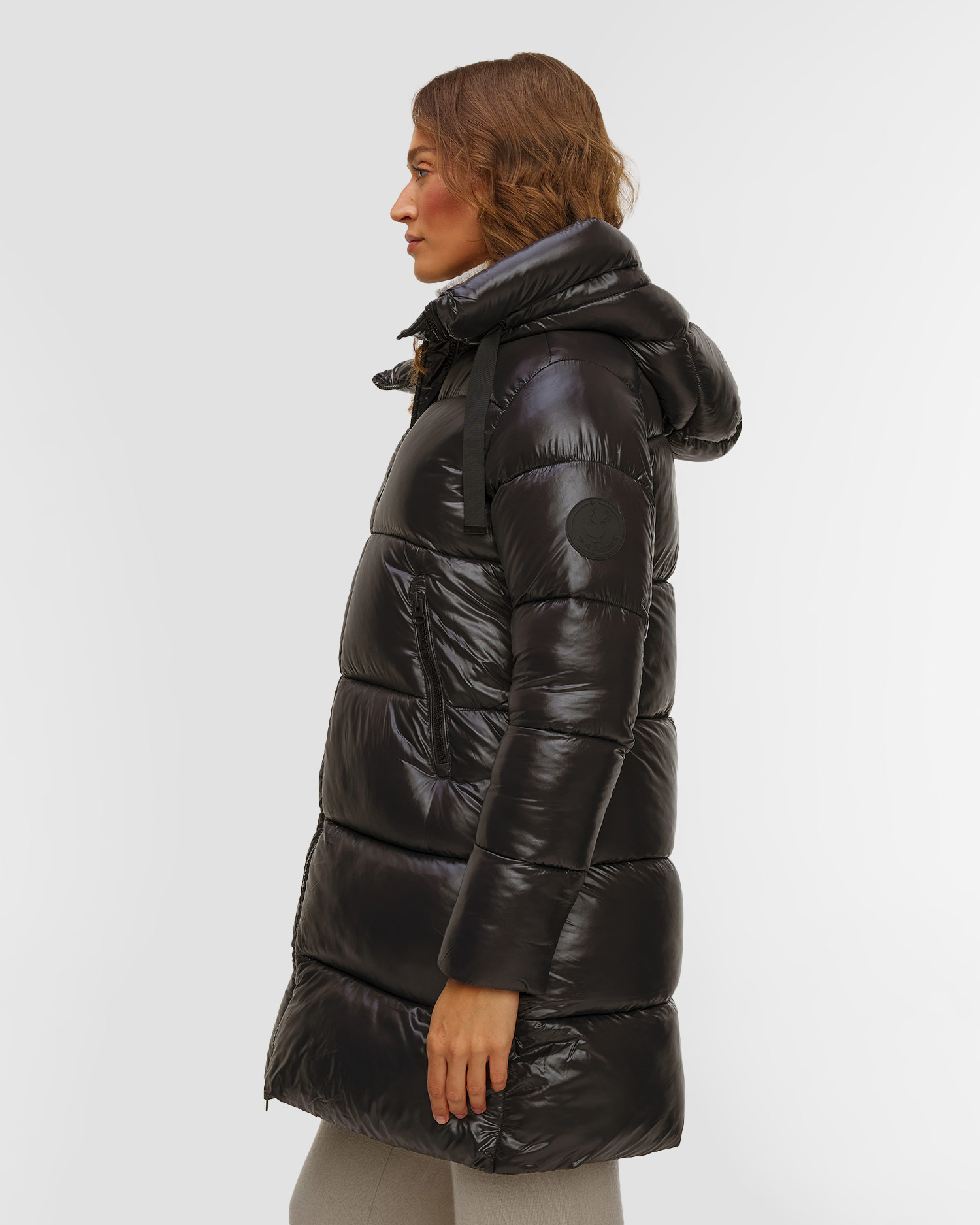 Czarny płaszcz damski Save the Duck Isabel