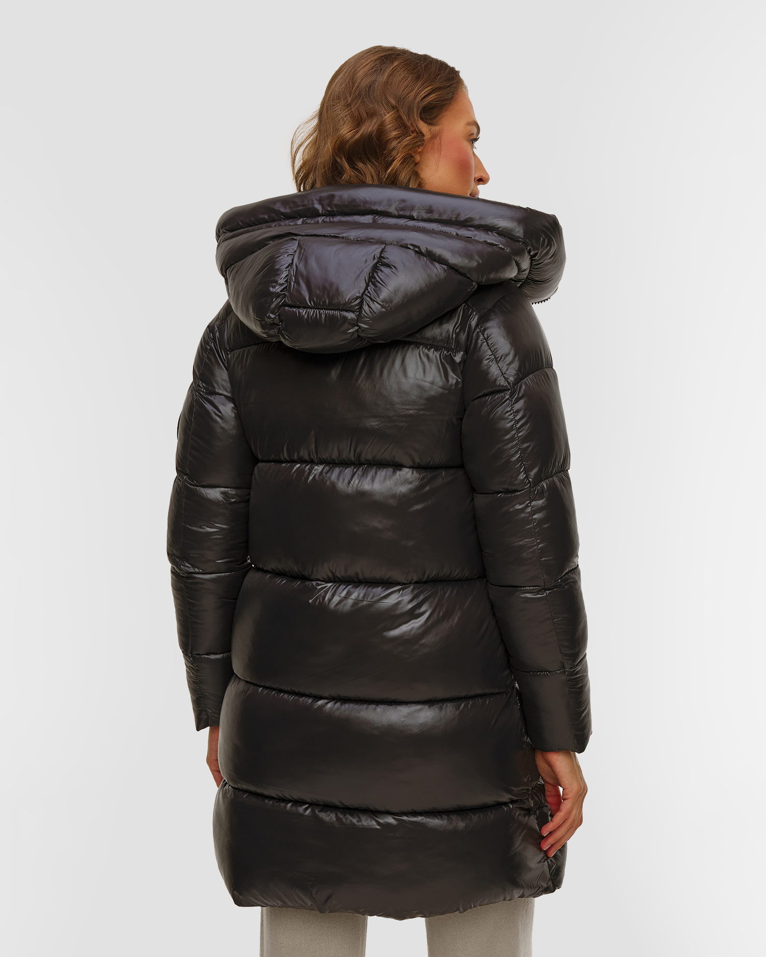 Czarny płaszcz damski Save the Duck Isabel