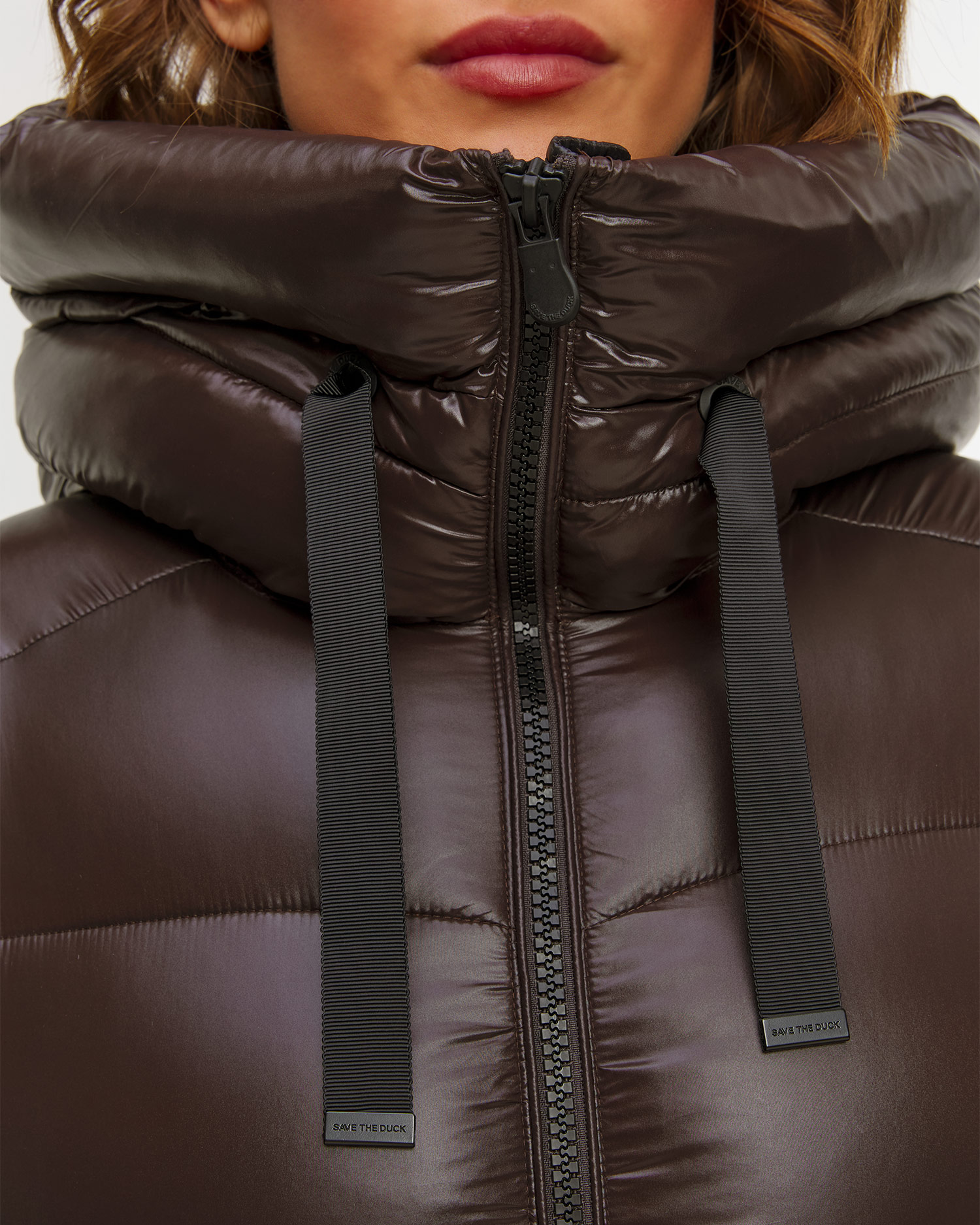 Brązowy płaszcz damski Save the Duck Isabel