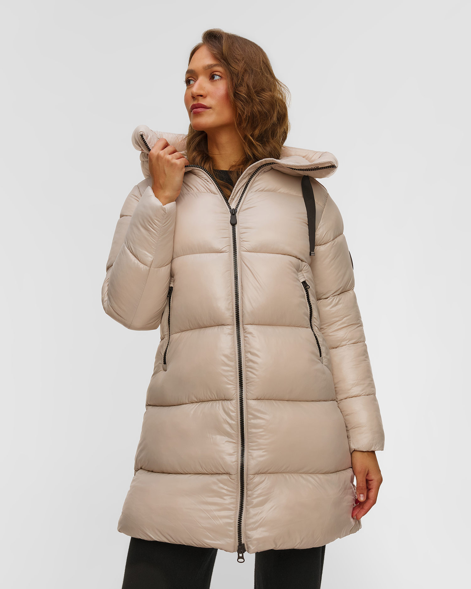 Beżowy płaszcz damski Save the Duck Isabel