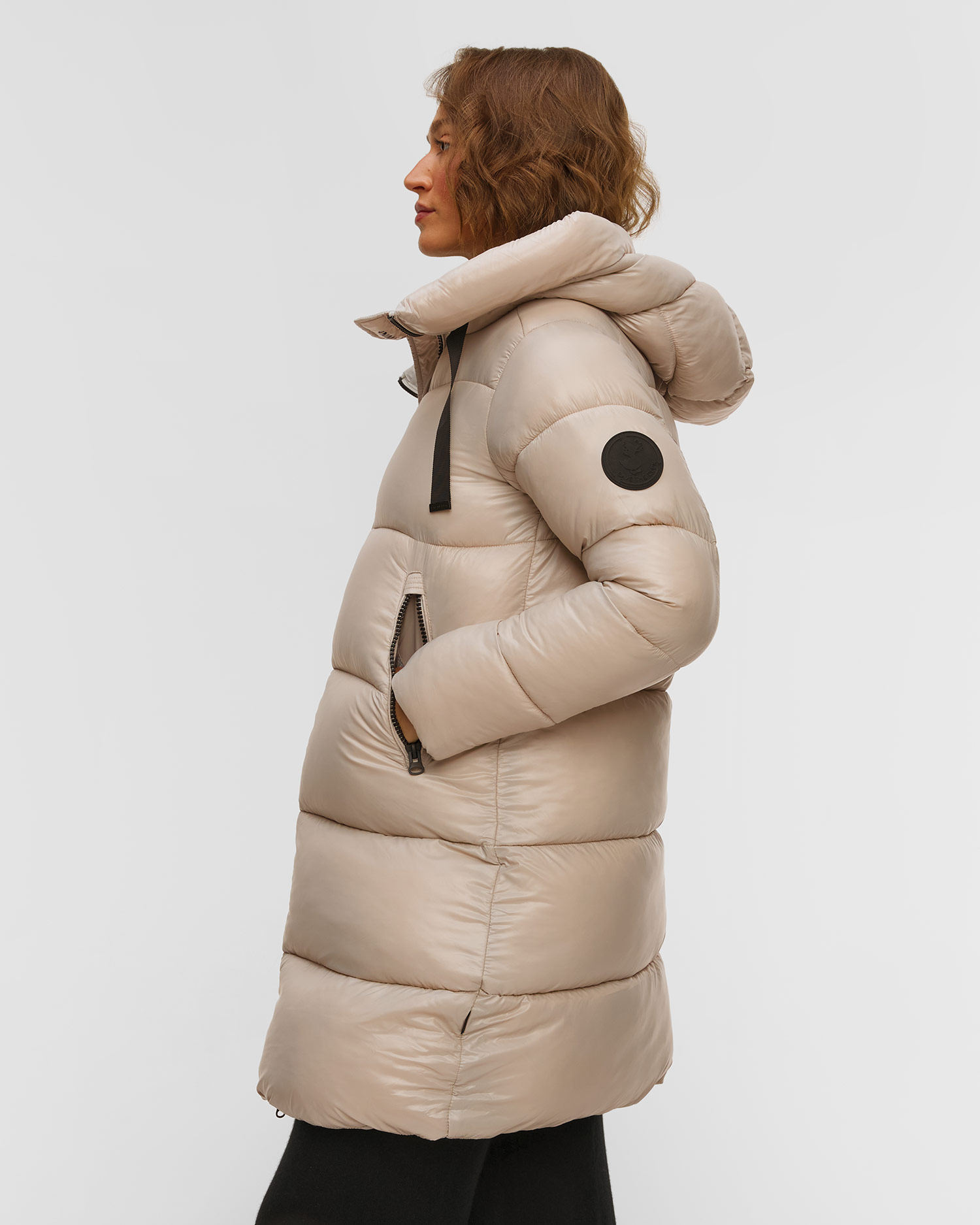 Beżowy płaszcz damski Save the Duck Isabel