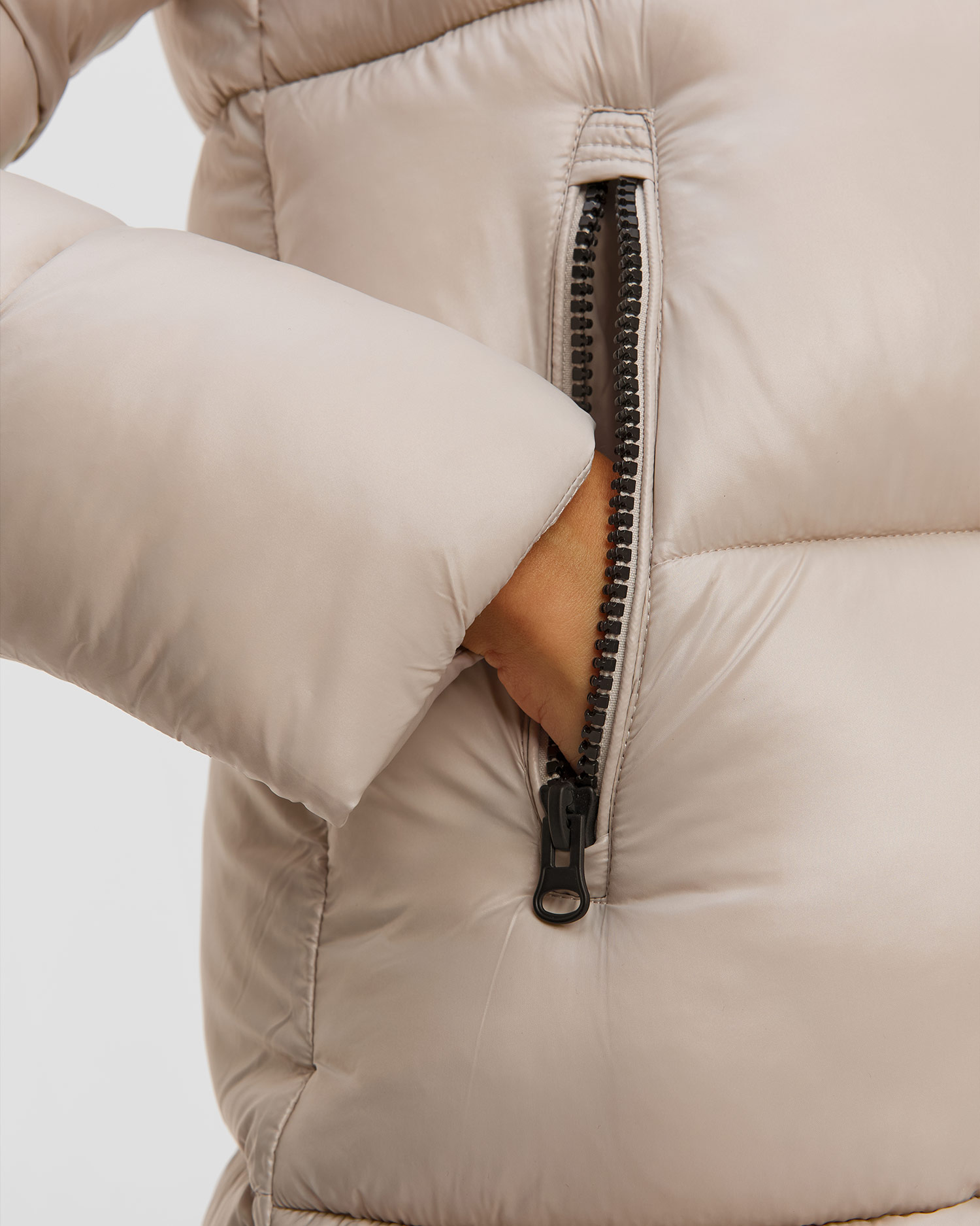 Beżowy płaszcz damski Save the Duck Isabel