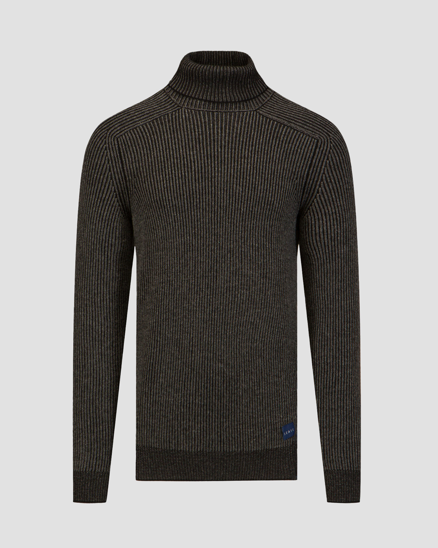 Maglione a collo alto nero in cashmere da uomo Sease