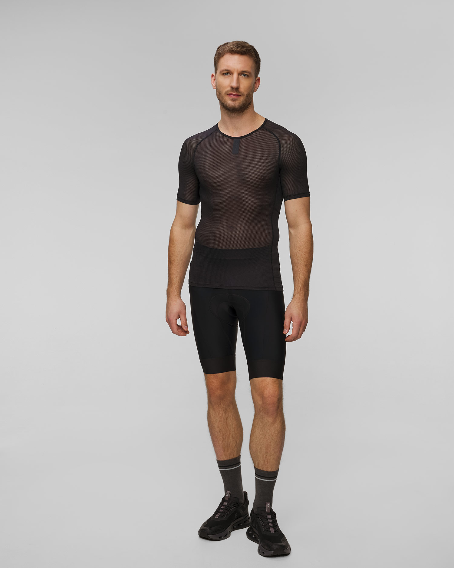 Maillot de cyclisme thermoactif noir pour hommes Rapha Base Layer SS 
