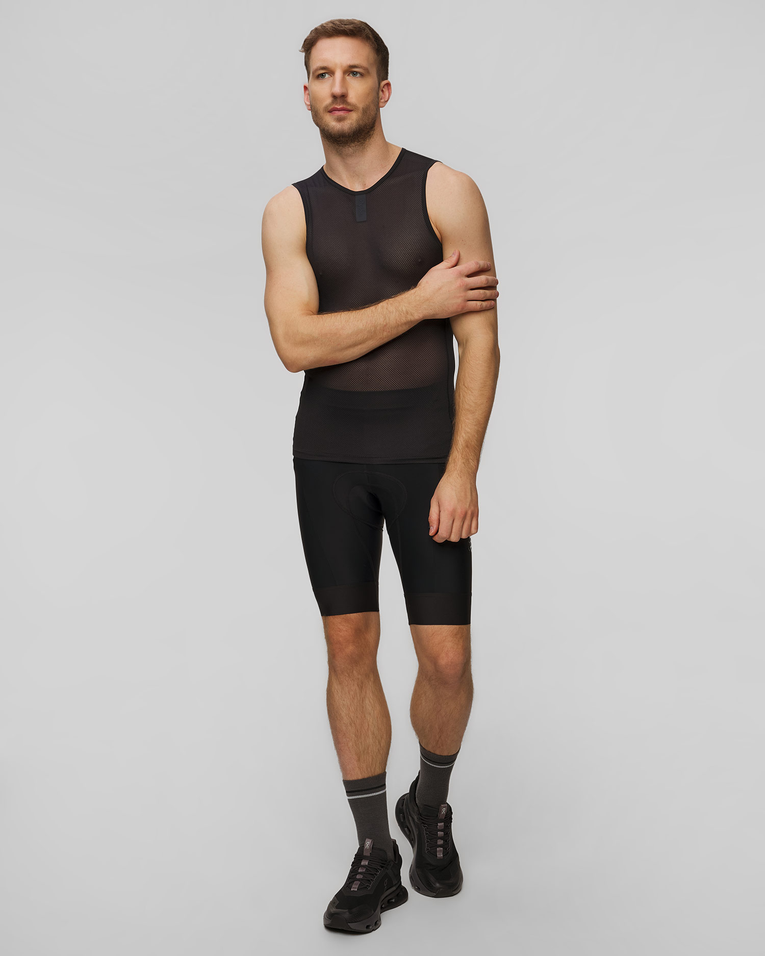 Top de cyclisme thermoactif noir pour hommes Rapha Base Layer 