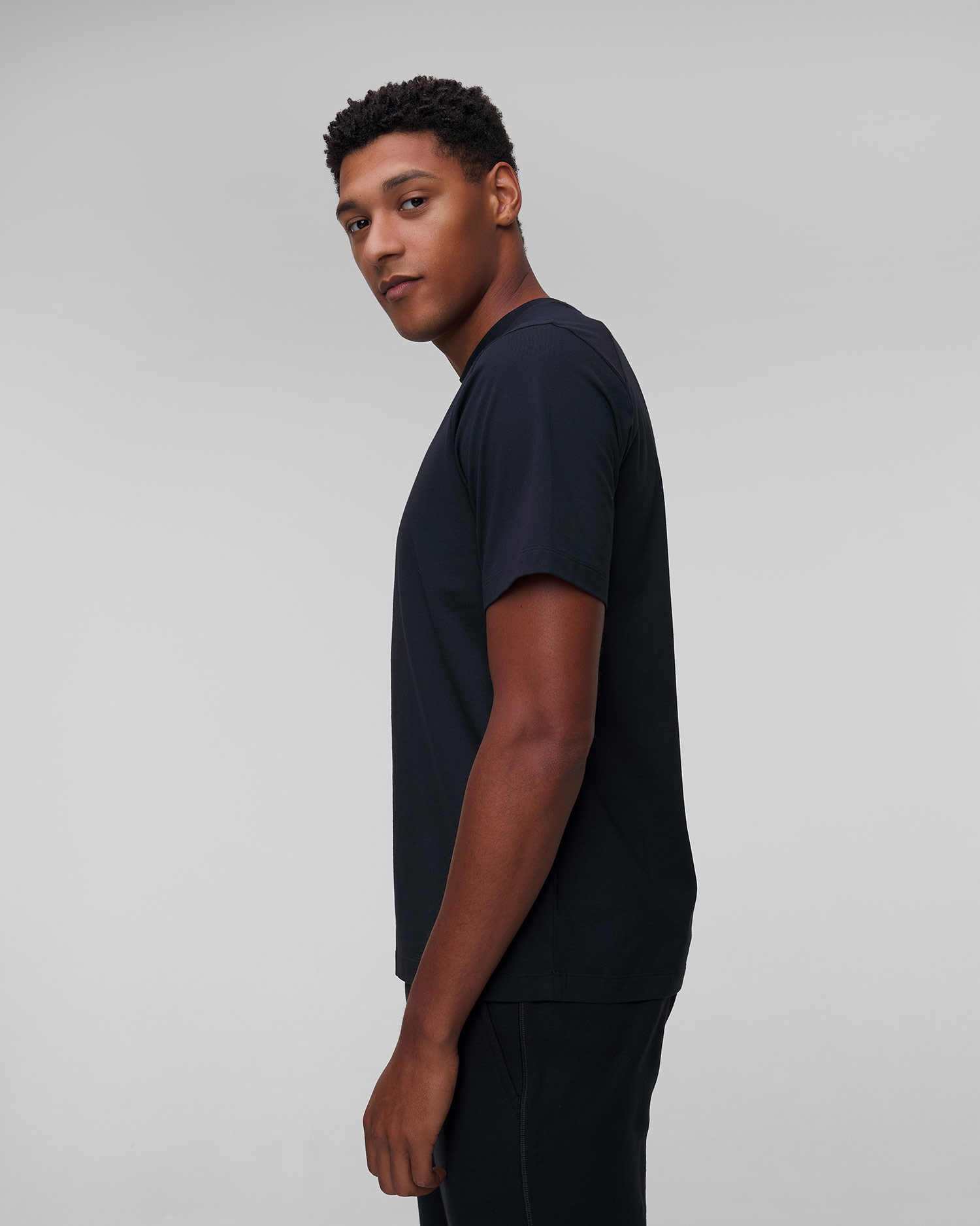 Pánske bavlnené tričko Rapha čierne