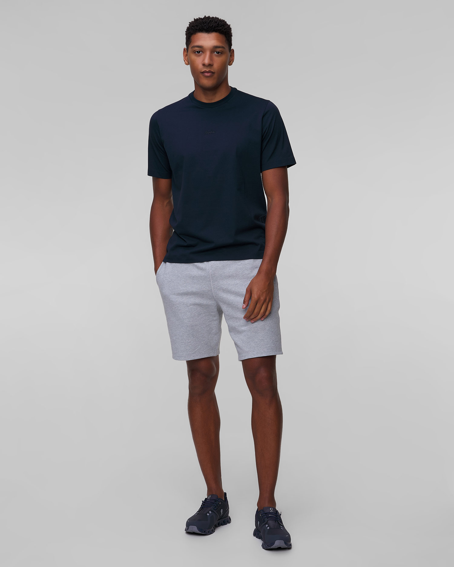 Men's cotton T-shirt Rapha navy blue