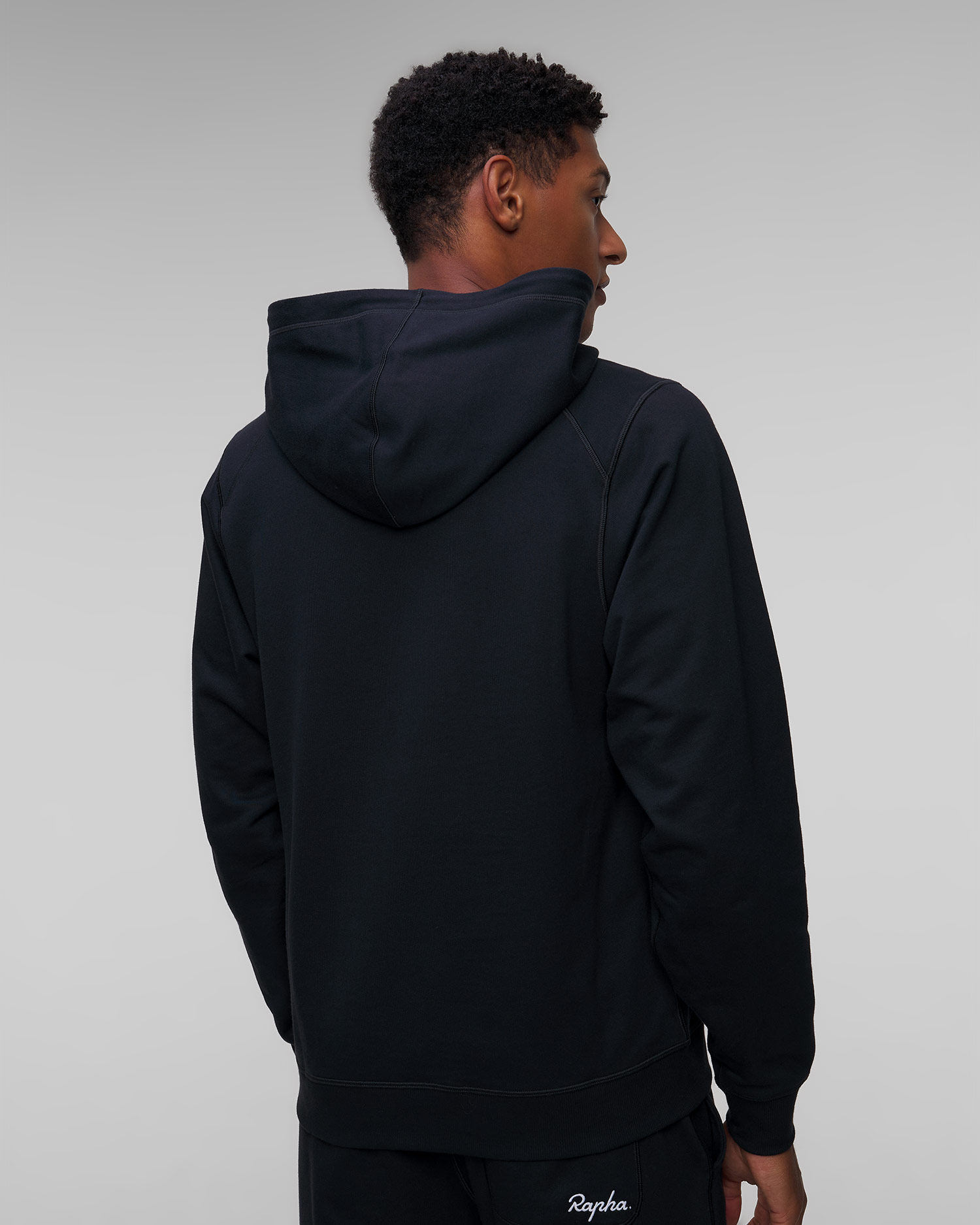 Pánska čierna mikina s kapucňou Rapha