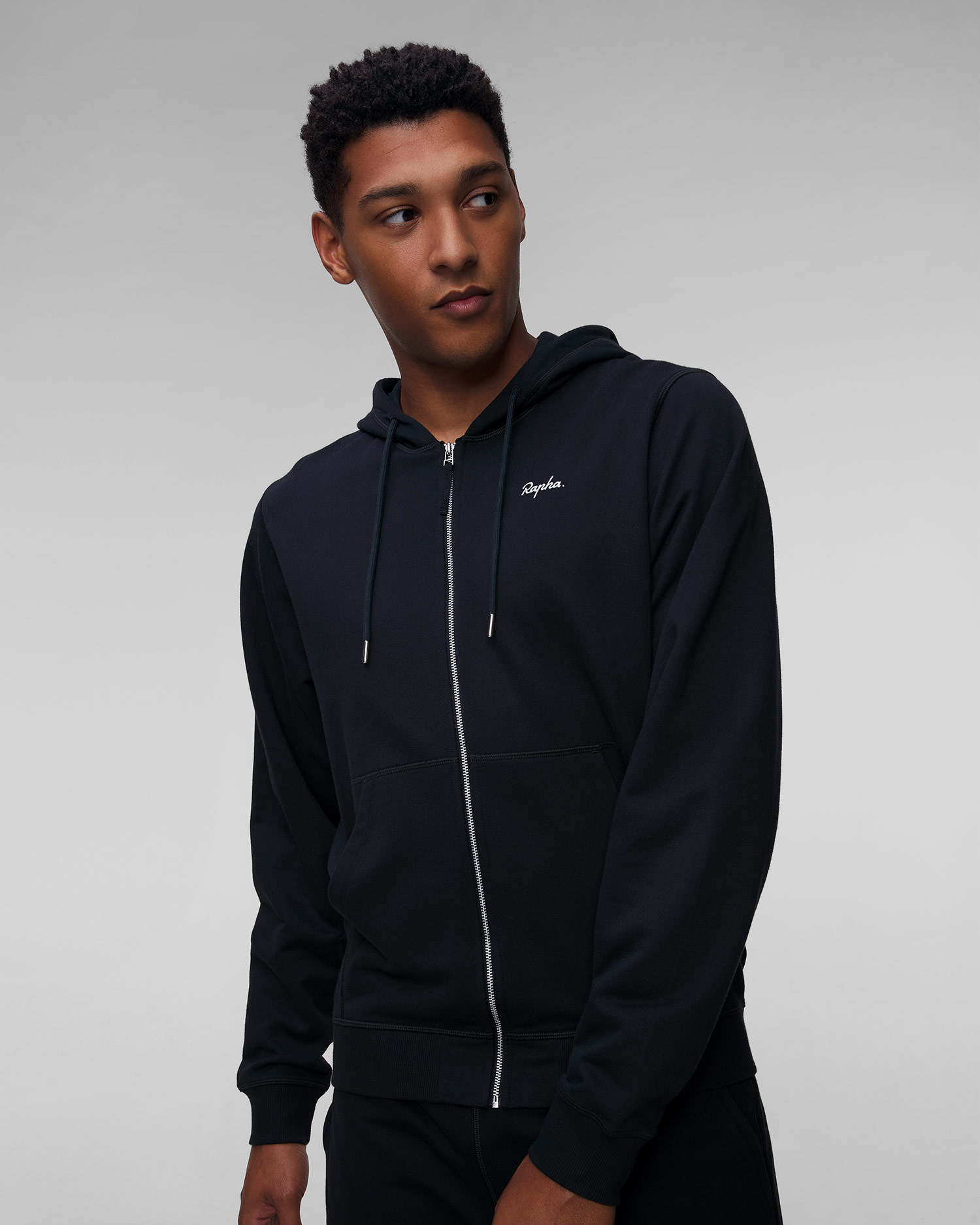 Sweat-shirt zippé noir pour hommes Rapha