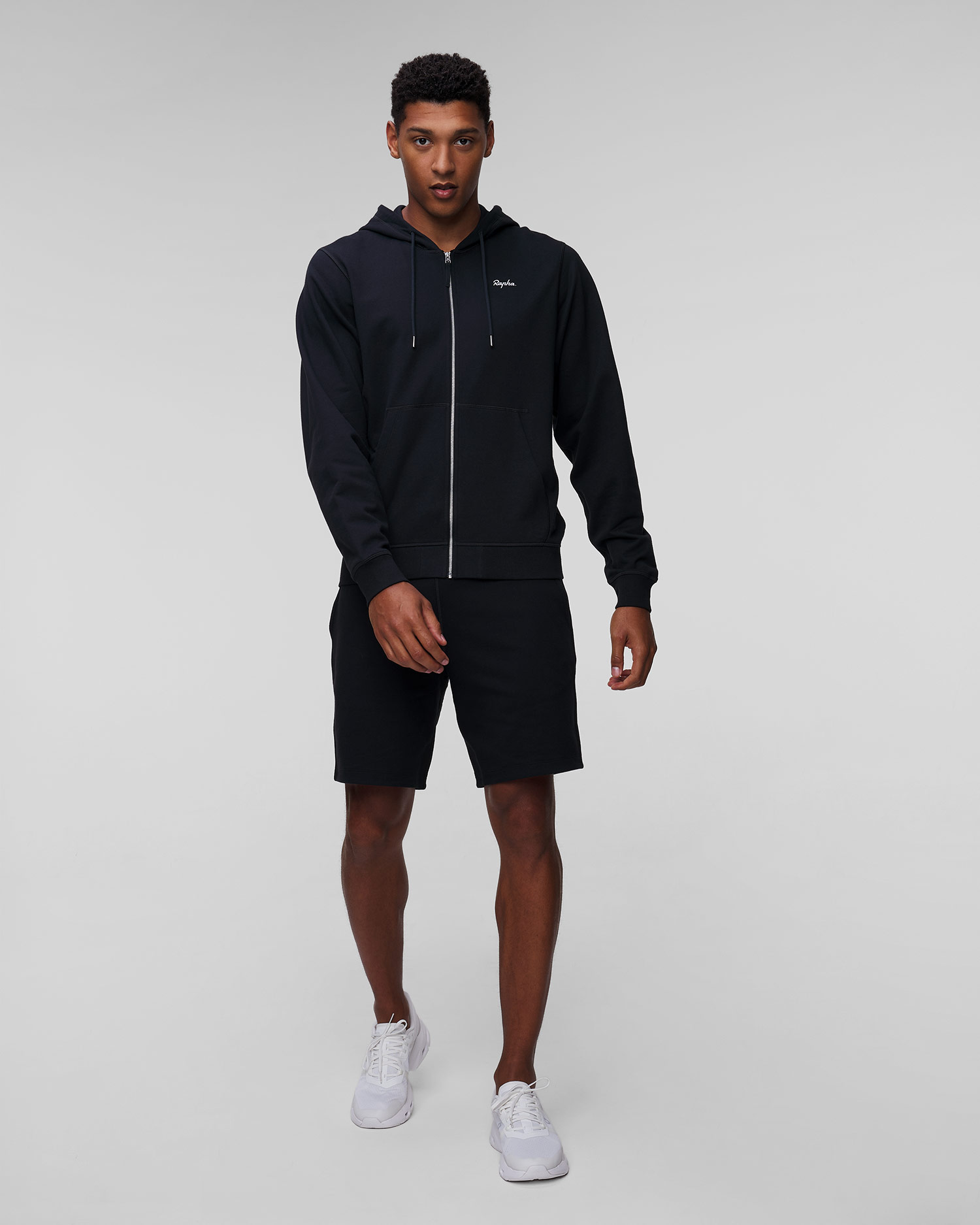 Sweat-shirt zippé noir pour hommes Rapha