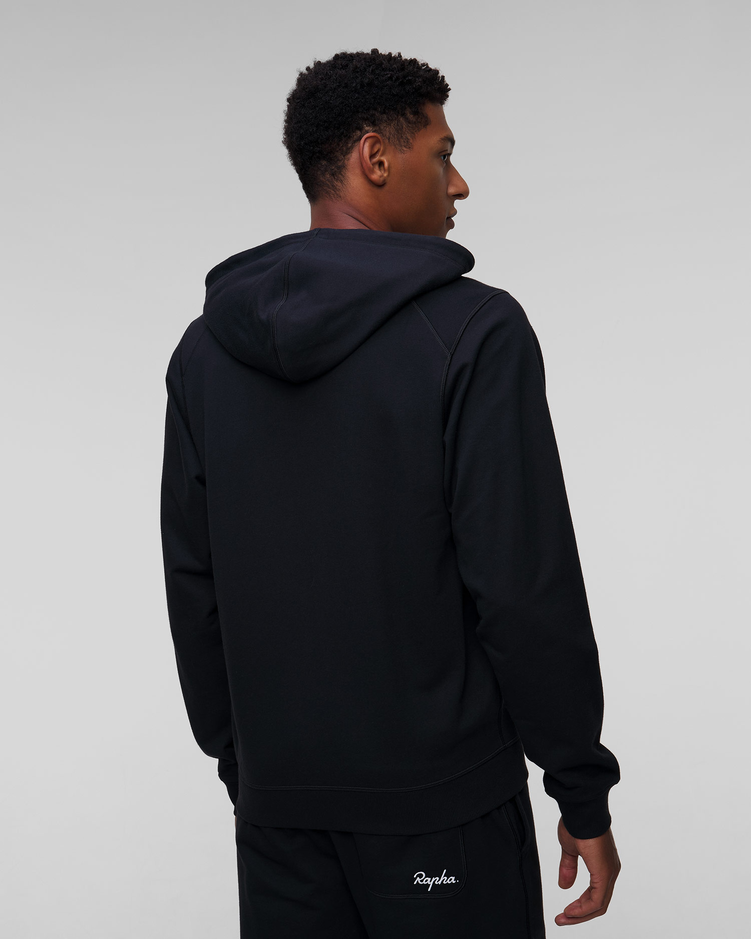 Pánska čierna mikina na zips Rapha