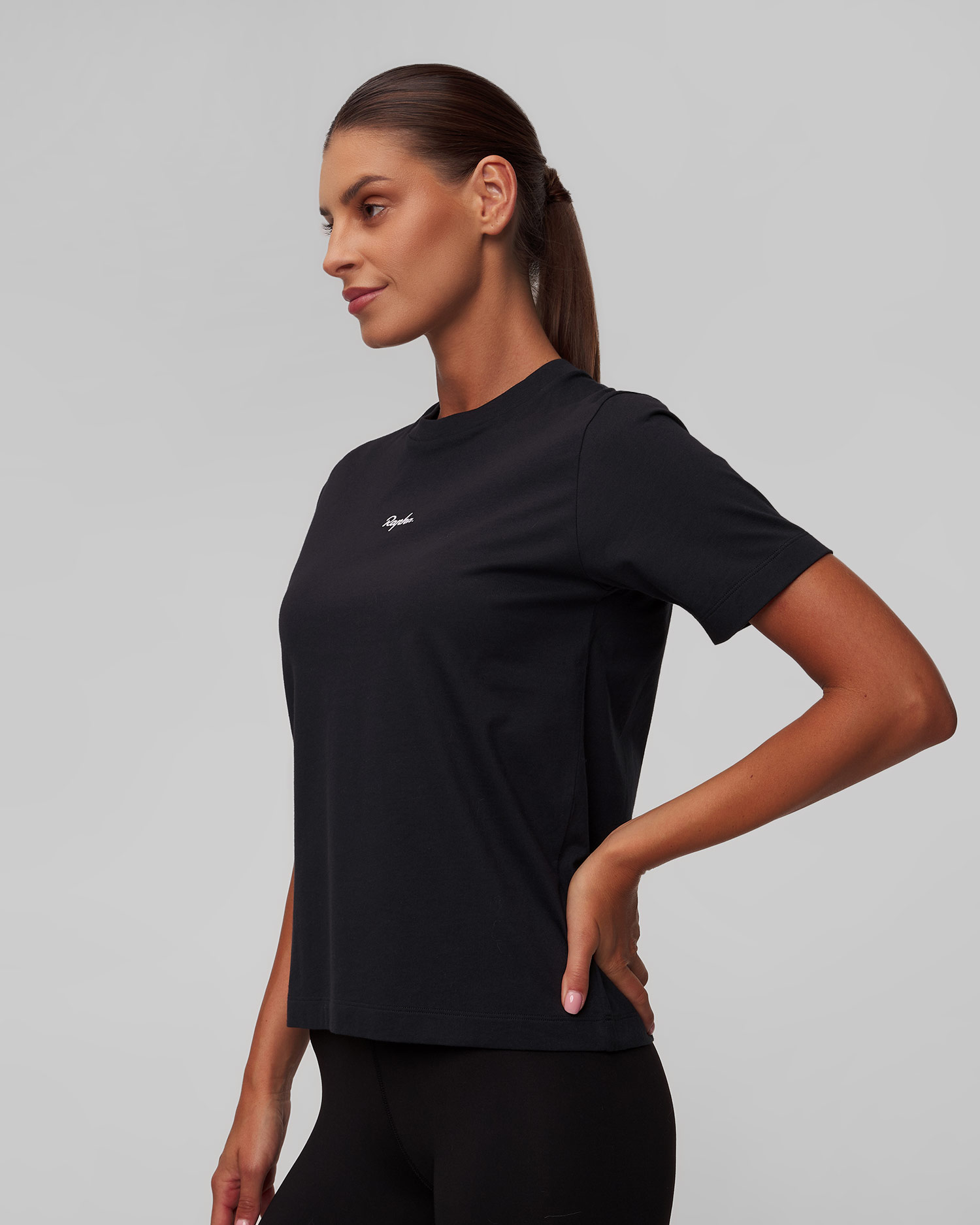 Tricu negru din bumbac pentru femei Rapha