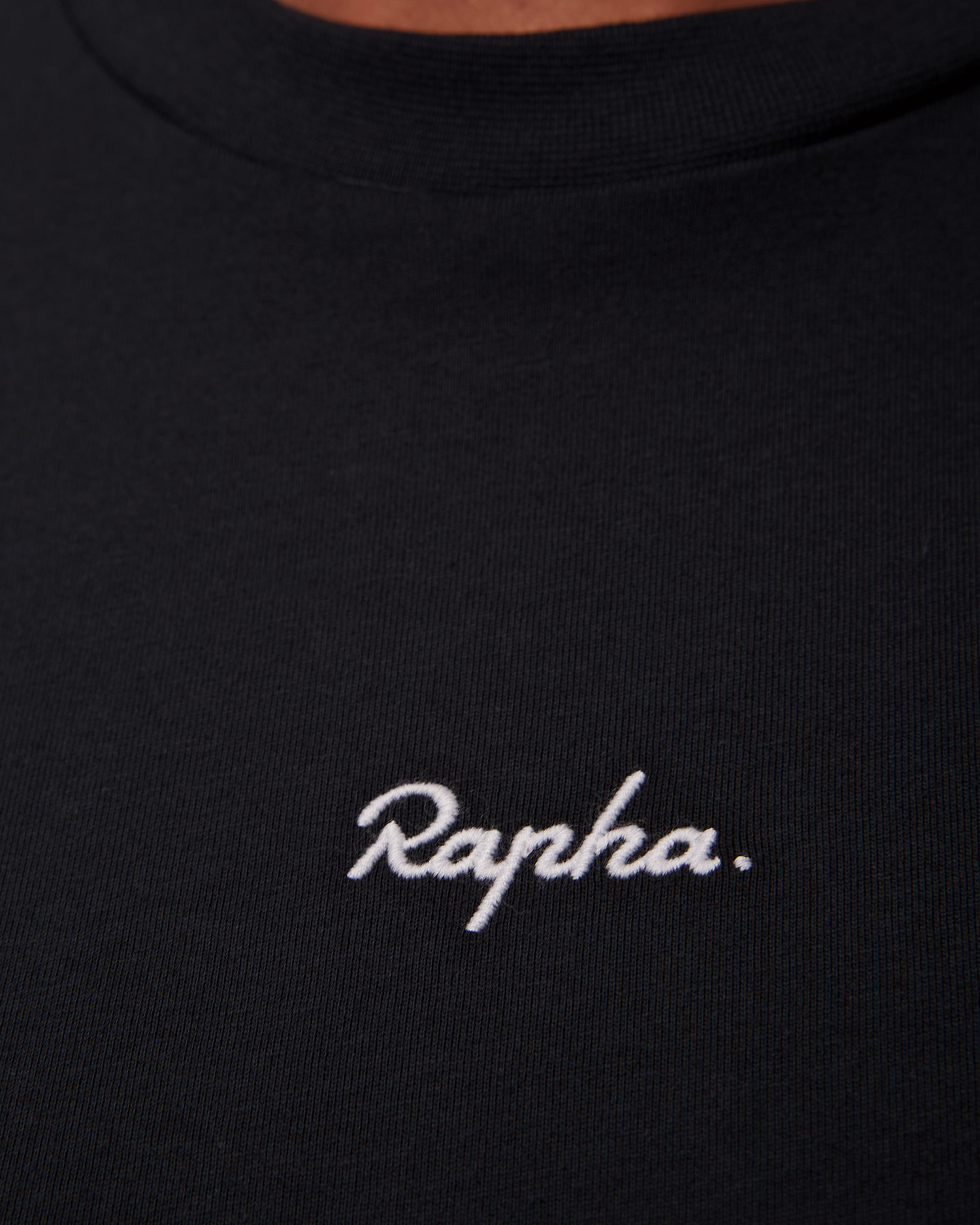 Tricu negru din bumbac pentru femei Rapha