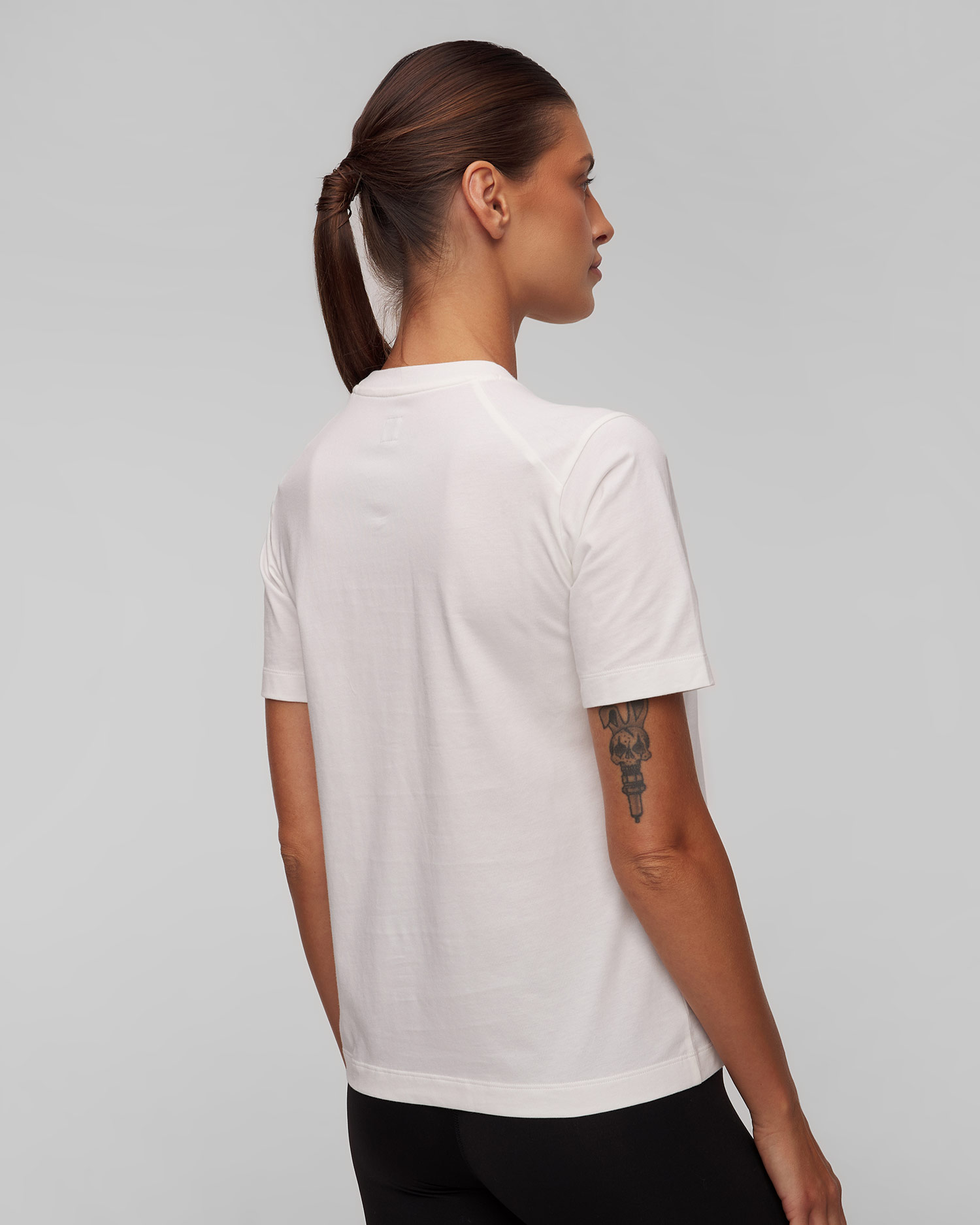 Tricu alb din bumbac pentru femei Rapha