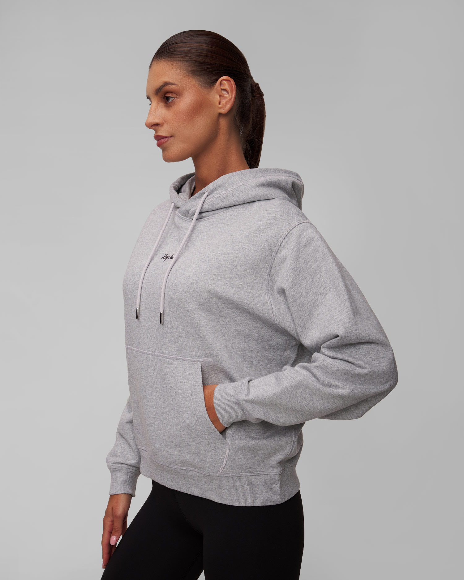 Women's light grey cotton hooded sweatshirt Rapha
