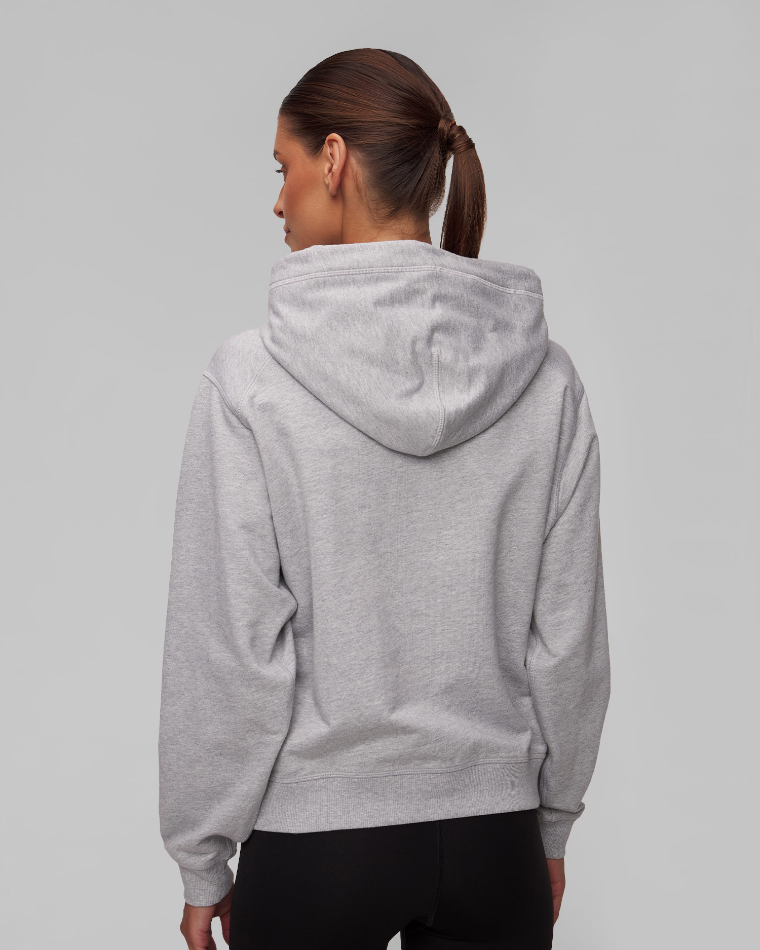 Women's light grey cotton hooded sweatshirt Rapha