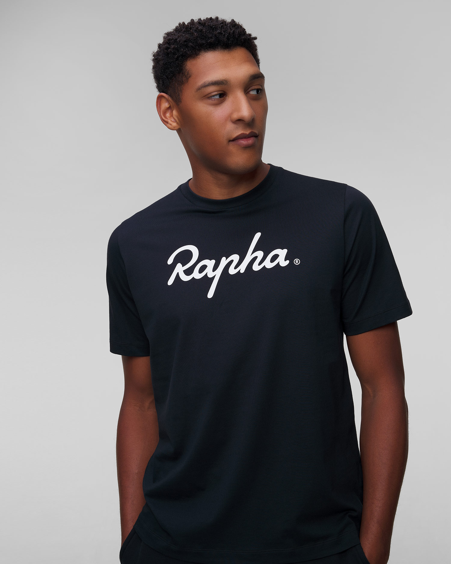 Men's logo T-shirt Rapha black