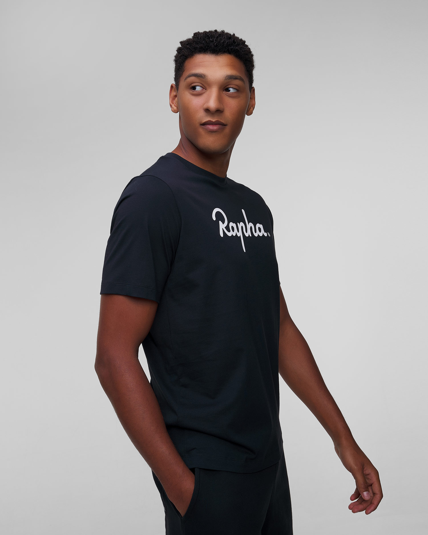 Pánske tričko s logom Rapha čierne